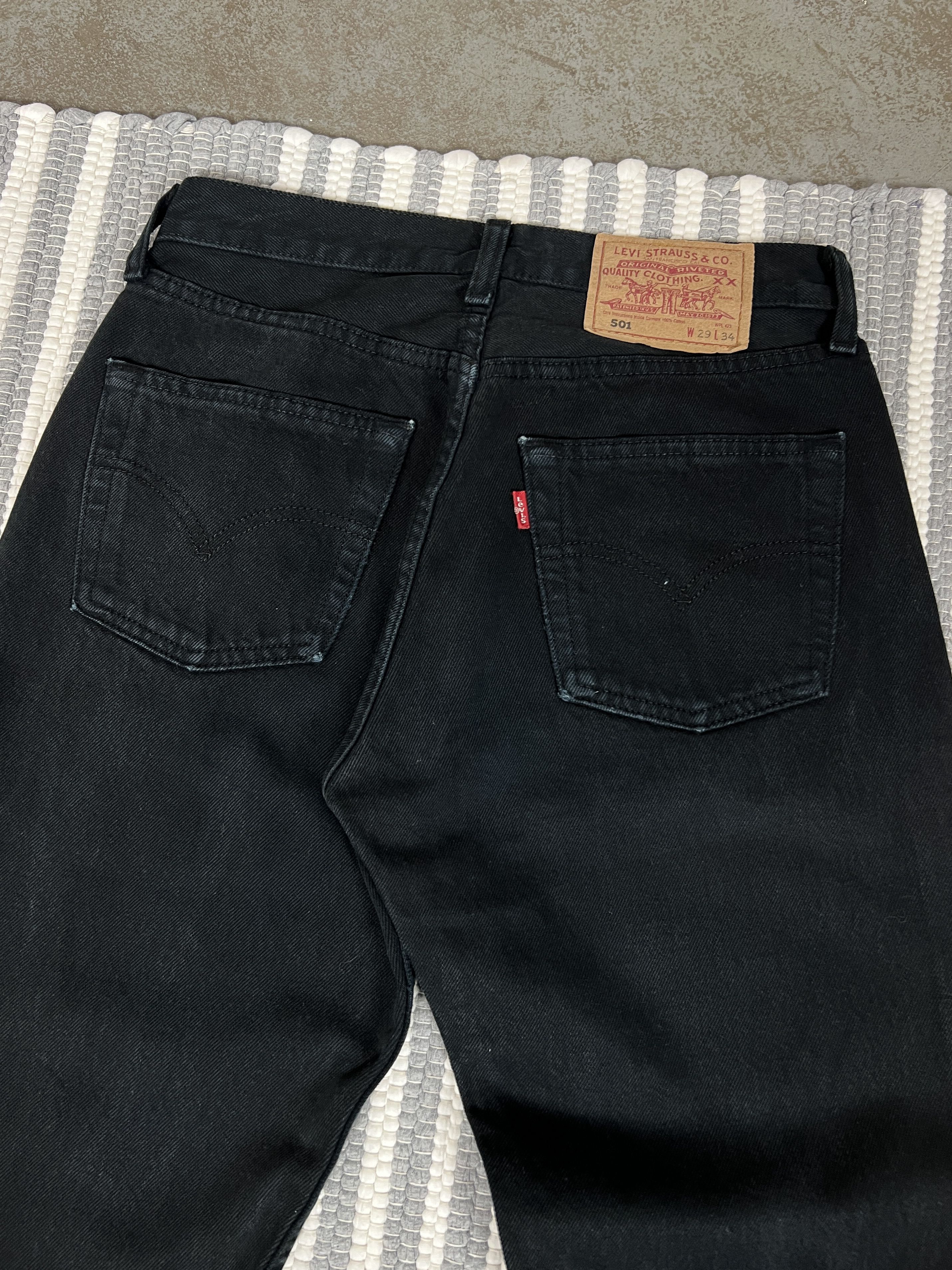 Levi's Vintage Levis 501 Black Jeans Denim Pants Size US 29 - 1 Thumbnail