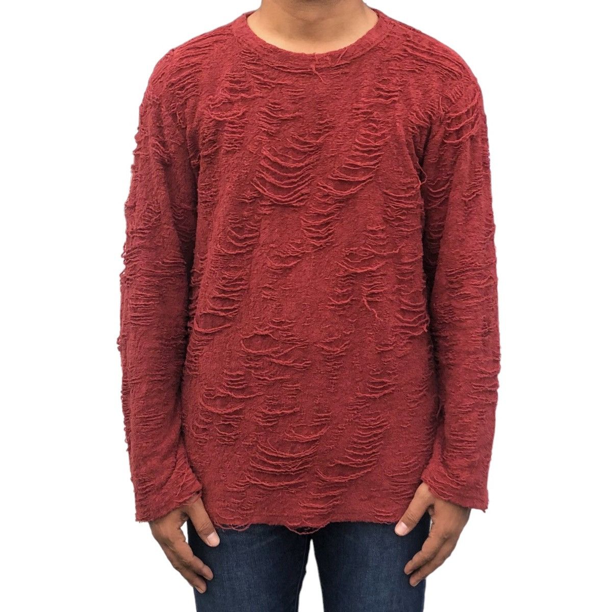 Japanese Brand Weirdo Towel shirt Distressed Long Sleeve Cotton Blend 🇯🇵 Size US L / EU 52-54 / 3 - 1 Thumbnail