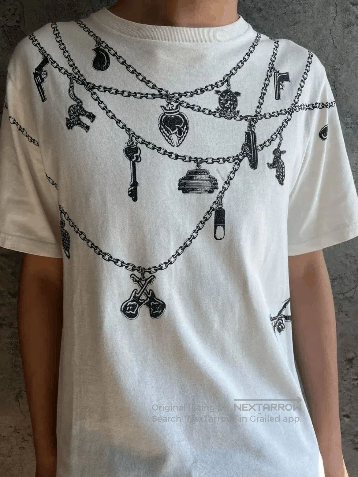 Number (N)ine Sz 3 Number Nine 01SS Chain Print Tee. Size US L / EU 52-54 / 3 - 2 Thumbnail