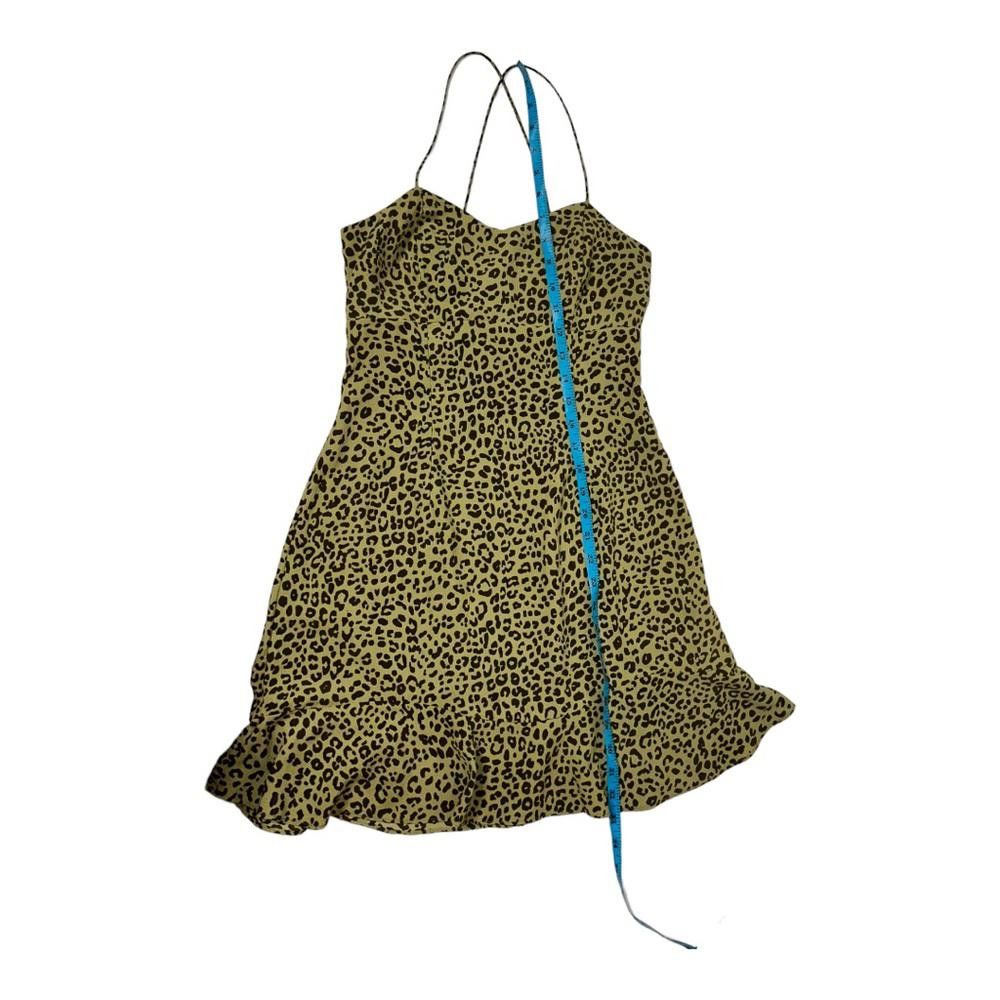 Zara Zara l Green Leopard Print Mini Dress Size Small Size S / US 4 / IT 40 - 4 Thumbnail