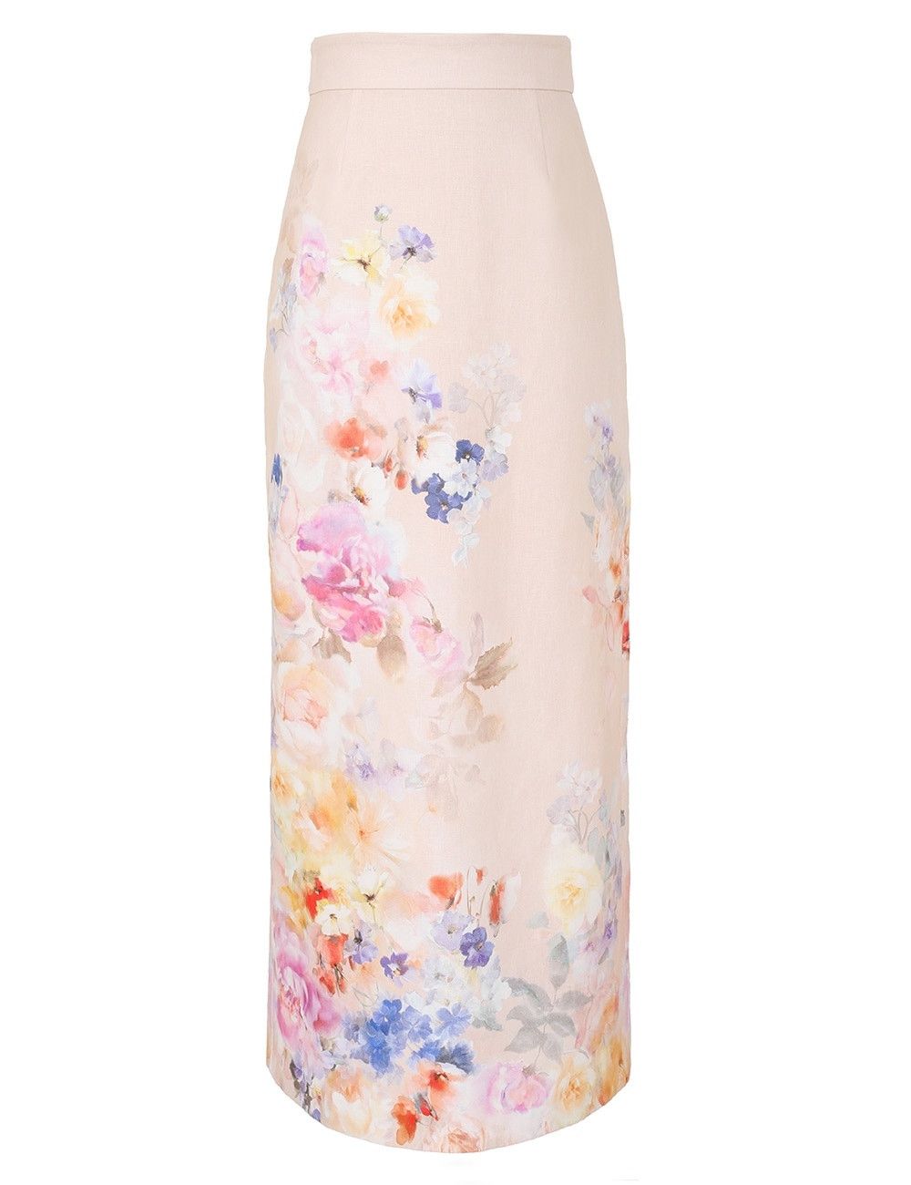 Zimmermann oc11z1025 Crush Pencil Midi Skirt in Multicolor Size 28" / US 6 / IT 42 - 1 Thumbnail