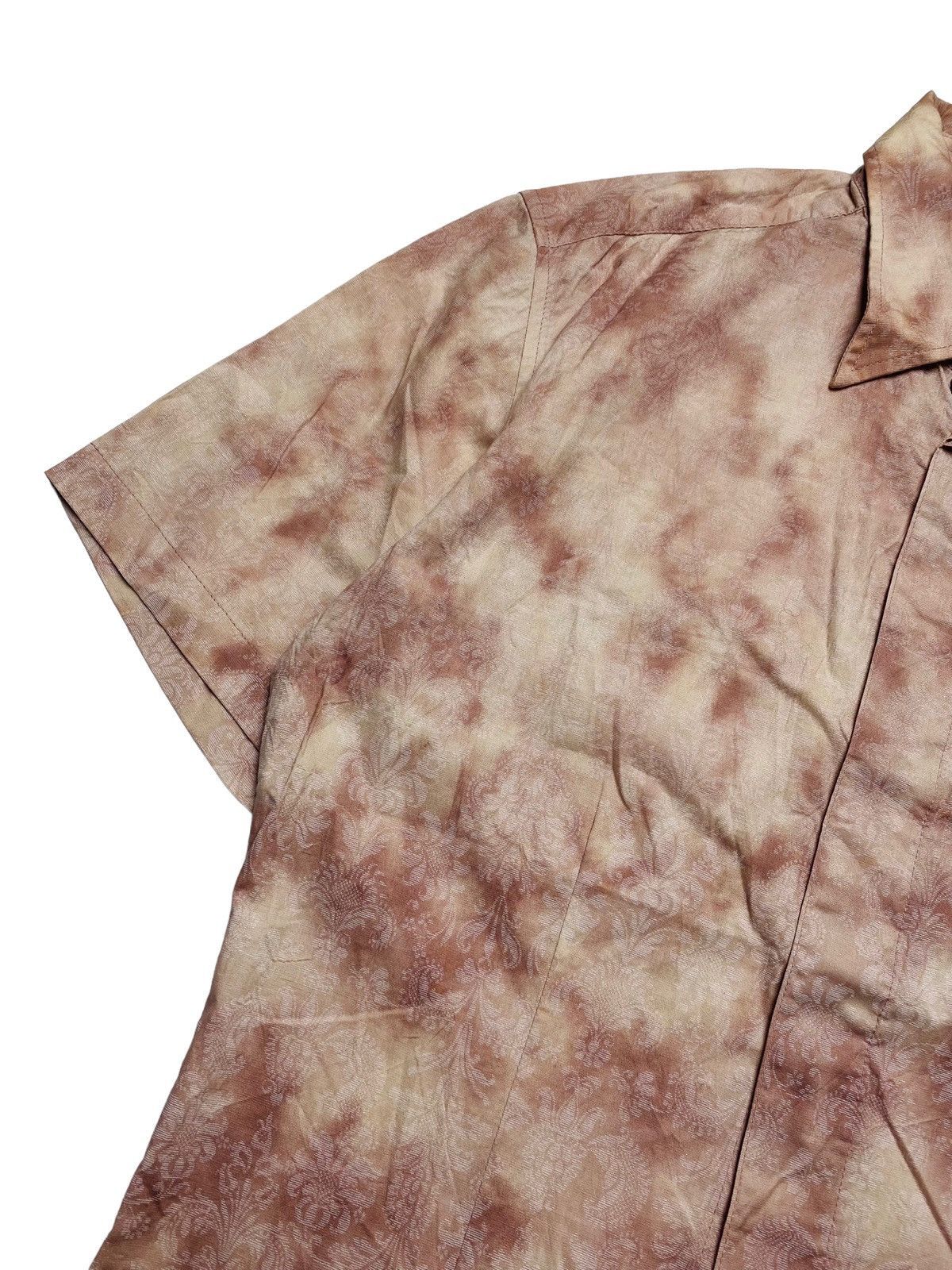 If Six Was Nine × Le Grande Bleu (L.G.B.) × Tornado Mart 2000s Tornado Mart - Spilled Dyed Patterned Button Shirt Size US M / EU 48-50 / 2 - 2 Thumbnail