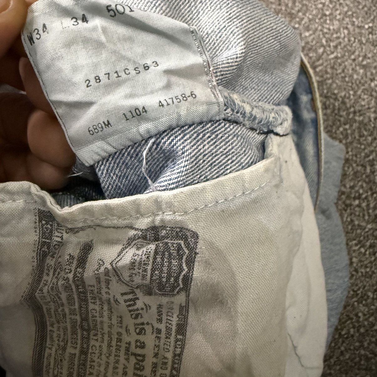 Levi's Vintage y2k Levis 501 Straight Cut Distressed Denim W34 Size US 34 / EU 50 - 18 Thumbnail