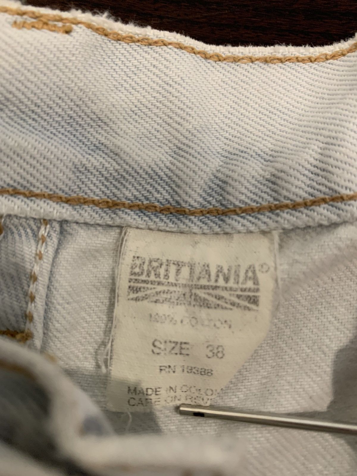 Vintage 90s Britiania denim shorts Size US 38 / EU 54 - 5 Thumbnail