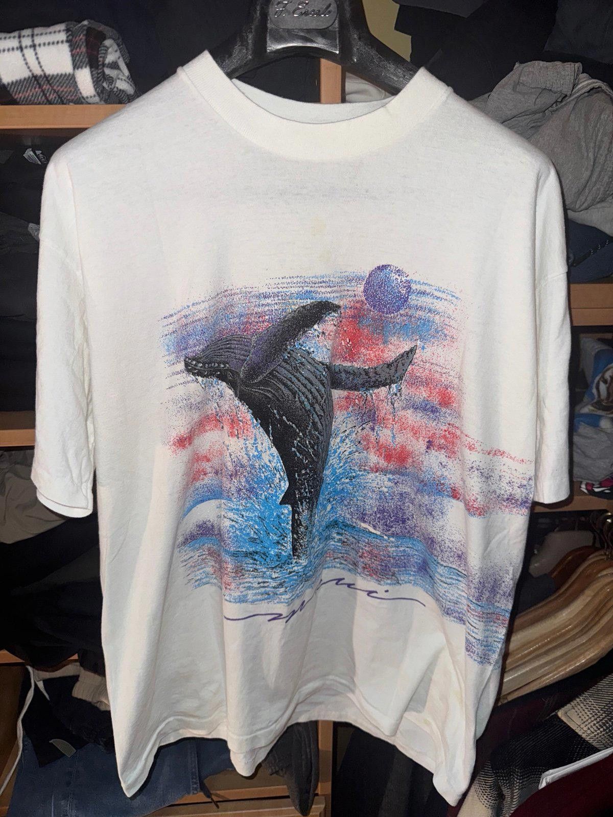 Designer Vintage Humpback Whale Animal Ocean Tee Shirt Sz XL Size US XL / EU 56 / 4 - 2 Thumbnail
