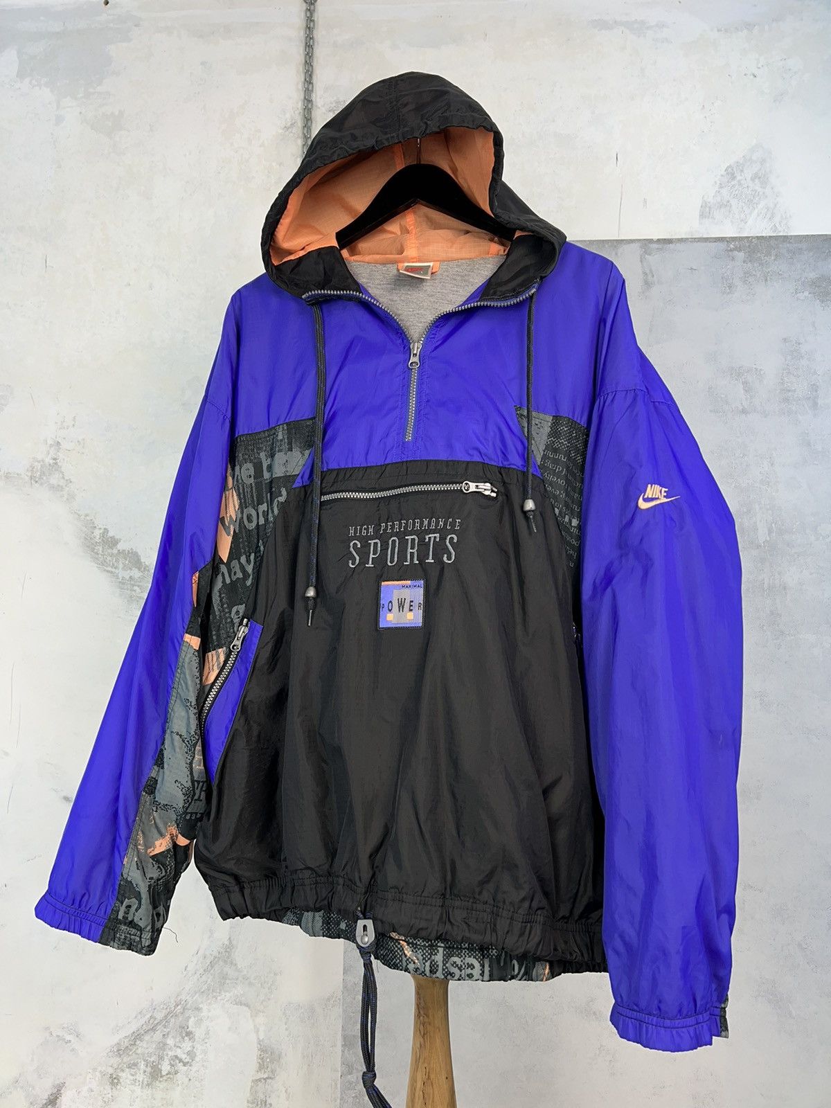 Vintage Vintage Nike Half Zip Anorak Jacket Size L - XL Size US L / EU 52-54 / 3 - 1 Thumbnail