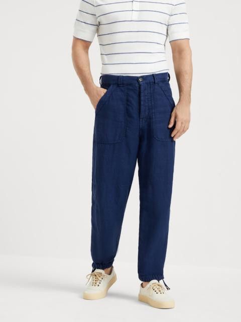 Dyed Pants in Dark Blue
