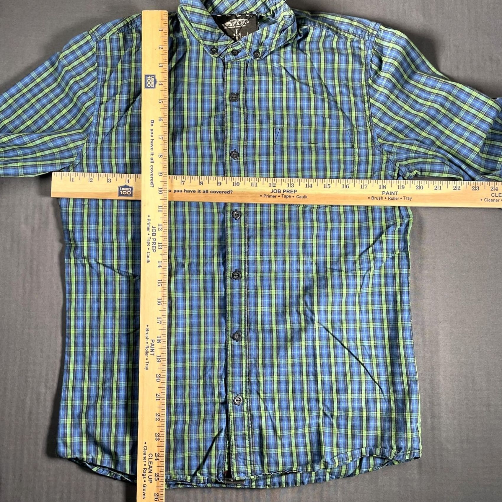 Vans Vans Shirt Mens Small Blue Plaid Johnny Layton Button-Down Casual Skate Size US S / EU 44-46 / 1 - 3 Thumbnail