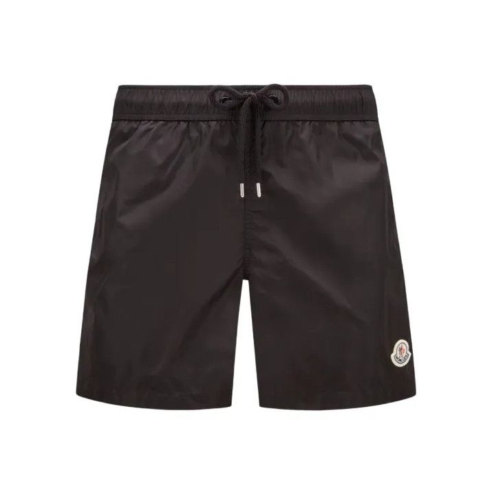 Moncler Moncler Men's Logo Patch Drawstring Mid-Rise Shorts Size US 28 / EU 44 - 1 Thumbnail