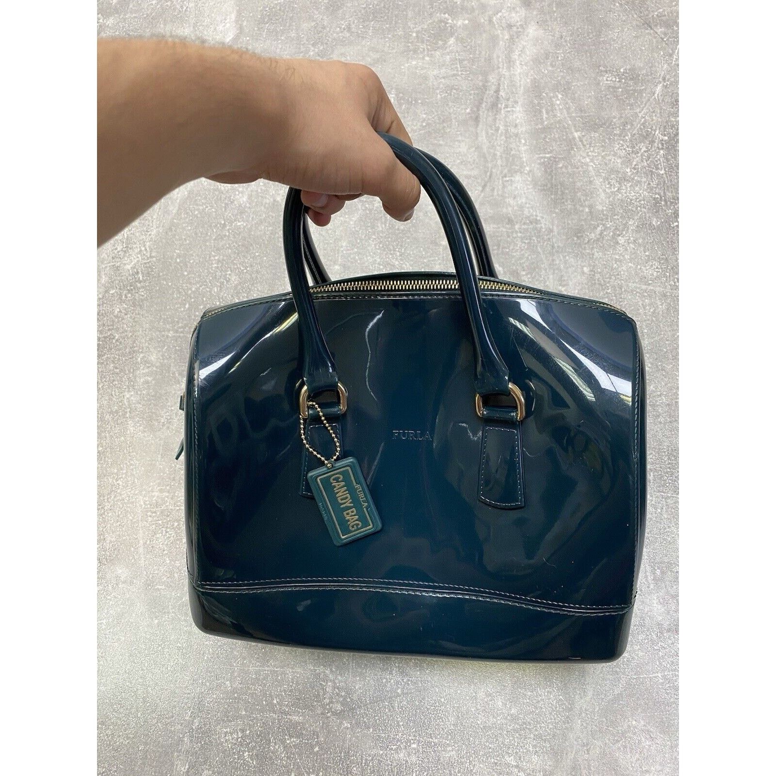 Furla Furla Candy Bauletto Jelly Rubber Studded Bag Handbag Gum Size ONE SIZE - 1 Thumbnail