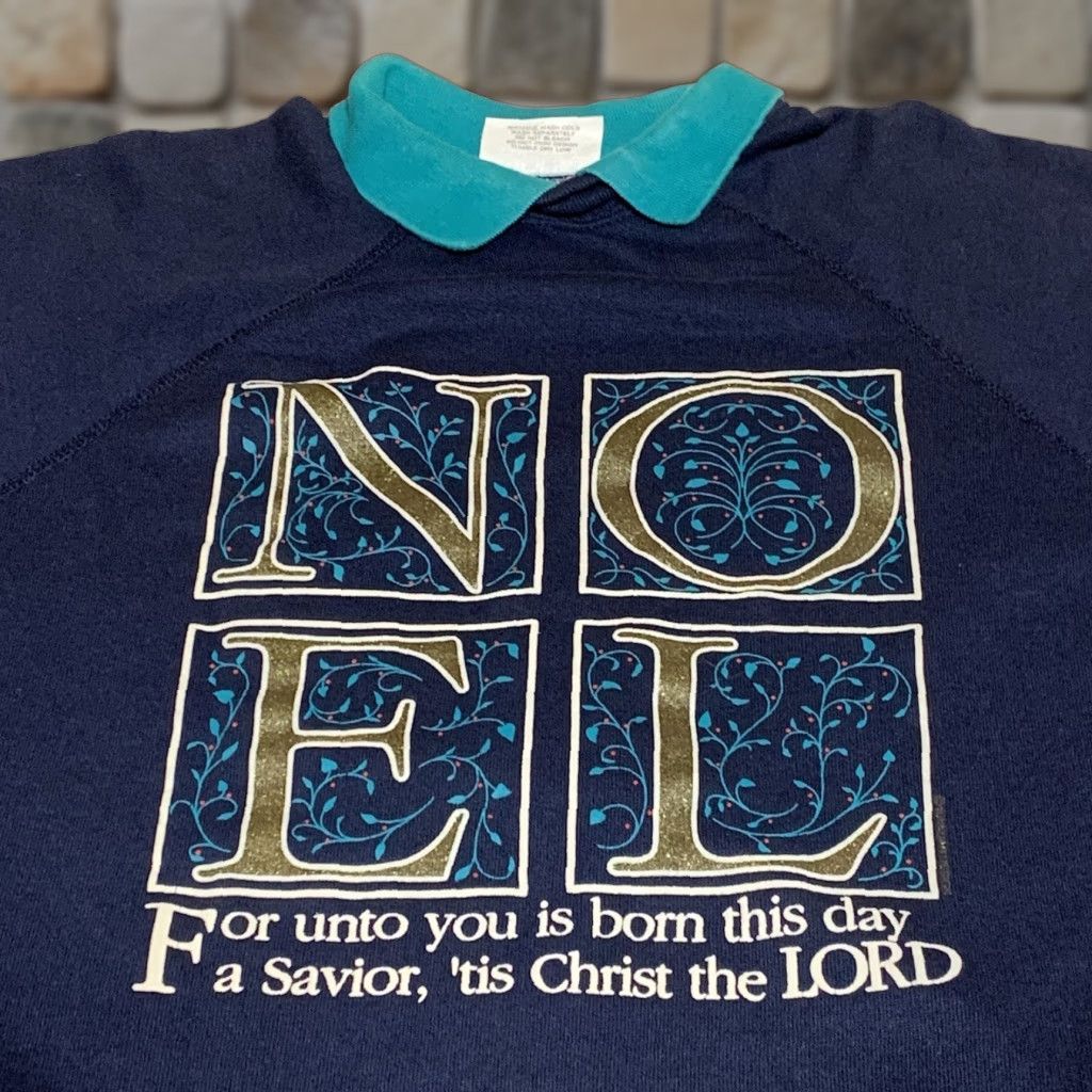 Vintage VINTAGE 90s Noel Christmas Mom Crewneck Sweatshirt With Collar Made In USA Size L Size L / US 10 / IT 46 - 1 Thumbnail