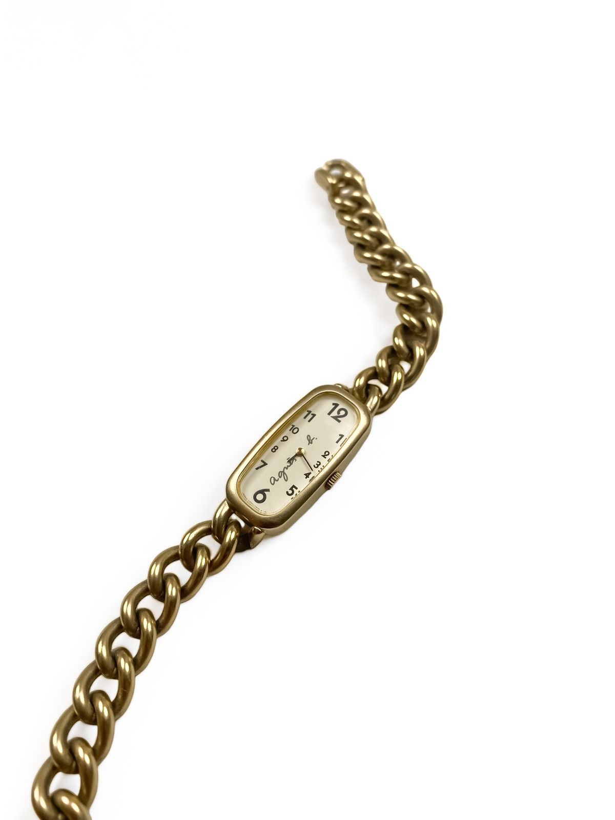 agnes b. Agnes B Rare Chain Steel Gold Watch Size ONE SIZE - 1 Thumbnail