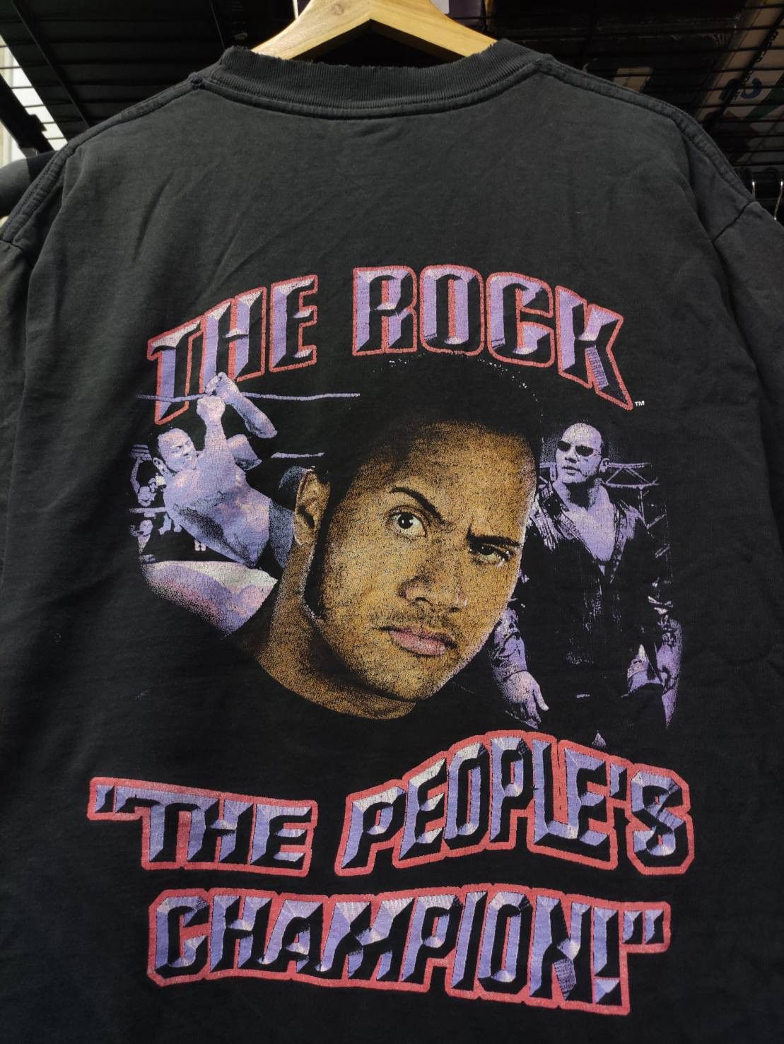 WWF Vtg 00's The Rock " Know Your Role, The Peoples Champion " Size US L / EU 52-54 / 3 - 10 Thumbnail