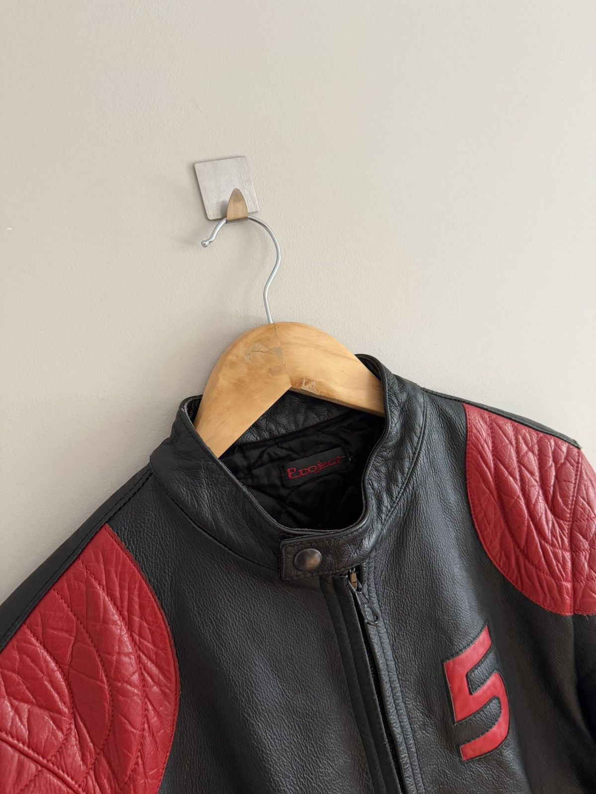 Vintage Vintage Project Leather Racing Jacket Black Red Size US L / EU 52-54 / 3 - 2 Thumbnail
