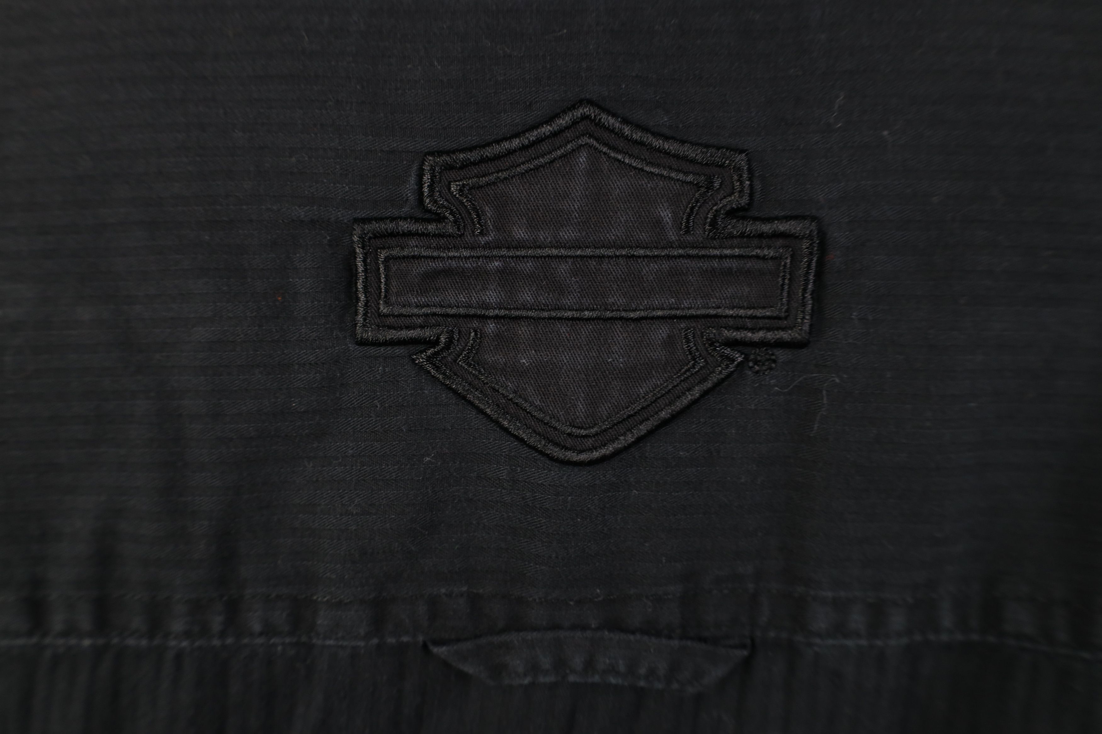 Harley Davidson Vintage Harley Davidson Spell Out Striped Button Shirt Black Size US M / EU 48-50 / 2 - 9 Thumbnail