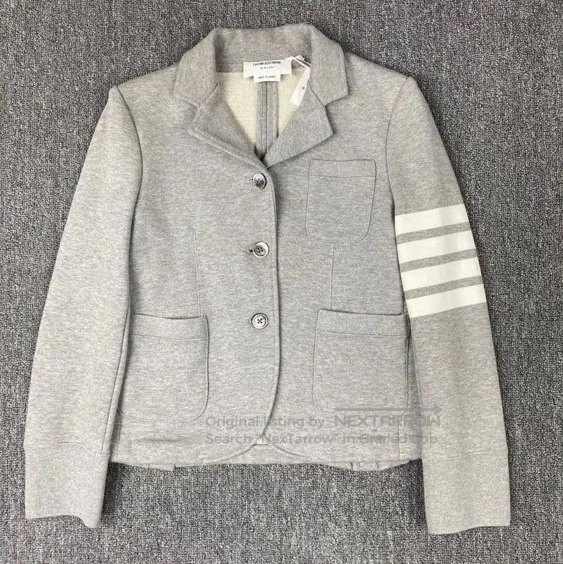 Thom Browne Thom Browne Gray Cotton Sweater for Women . Size S / US 4 / IT 40 - 1 Thumbnail