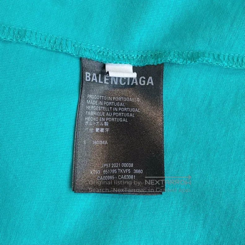 Balenciaga Balenciaga Teal Short Sleeve Size US S / EU 44-46 / 1 - 6 Thumbnail