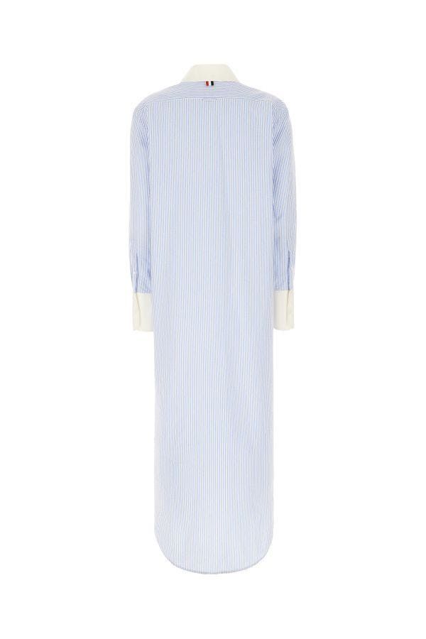 Thom Browne o1s22i1n0924 Striped Seersucker Chemisier Dress Size S / US 4 / IT 40 - 2 Thumbnail