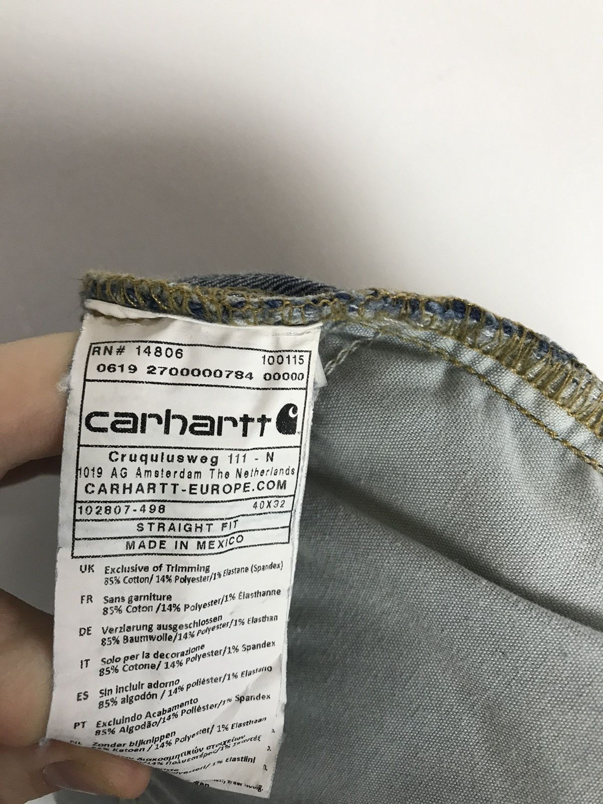Carhartt Carhartt Straight Fit Denim Jeans Made in Mexico Size US 40 / EU 56 - 8 Thumbnail