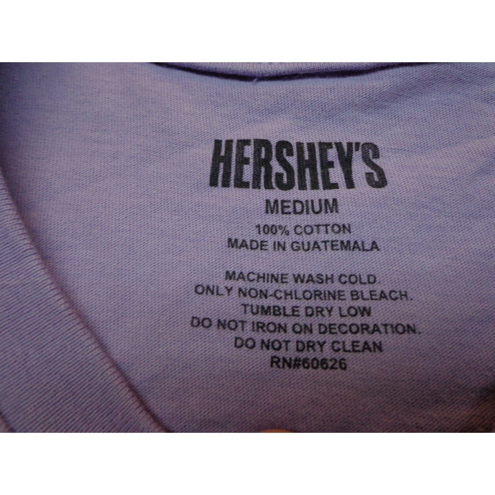 Vintage Hershey's Chocolate World Purple T-shirt Size M Men Short Sleeve Cotton Regular NEW with DEFECT Size US M / EU 48-50 / 2 - 5 Thumbnail