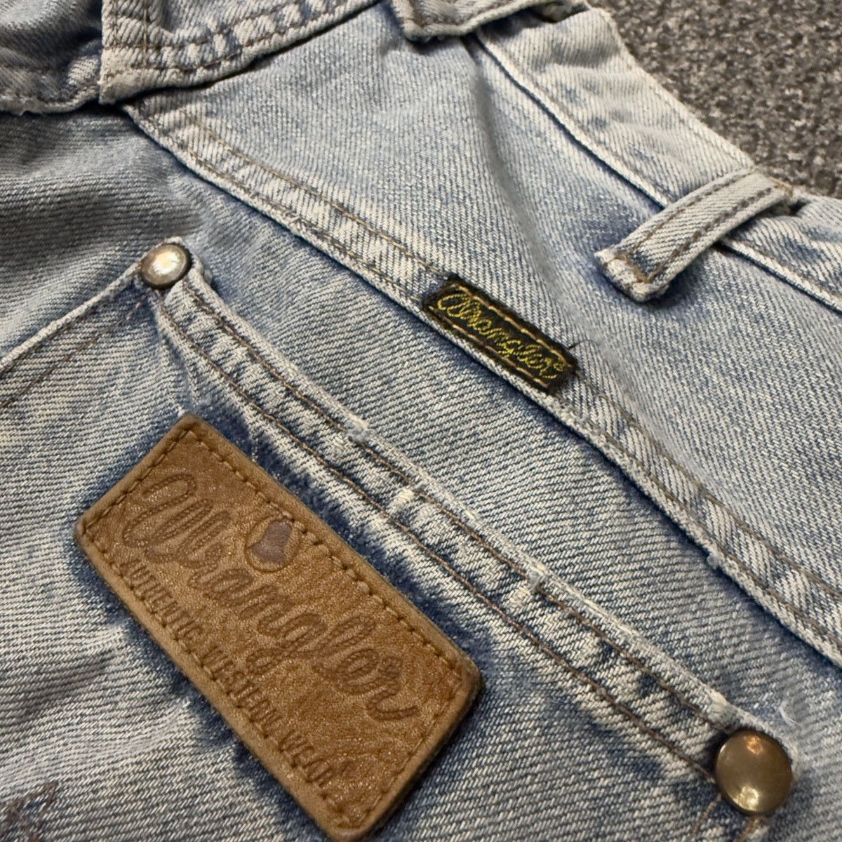 Denim & Co. Vintage 80s Selvedge Japanese Denim Wrangler Faded Wide Leg Size 28" / US 6 / IT 42 - 8 Thumbnail
