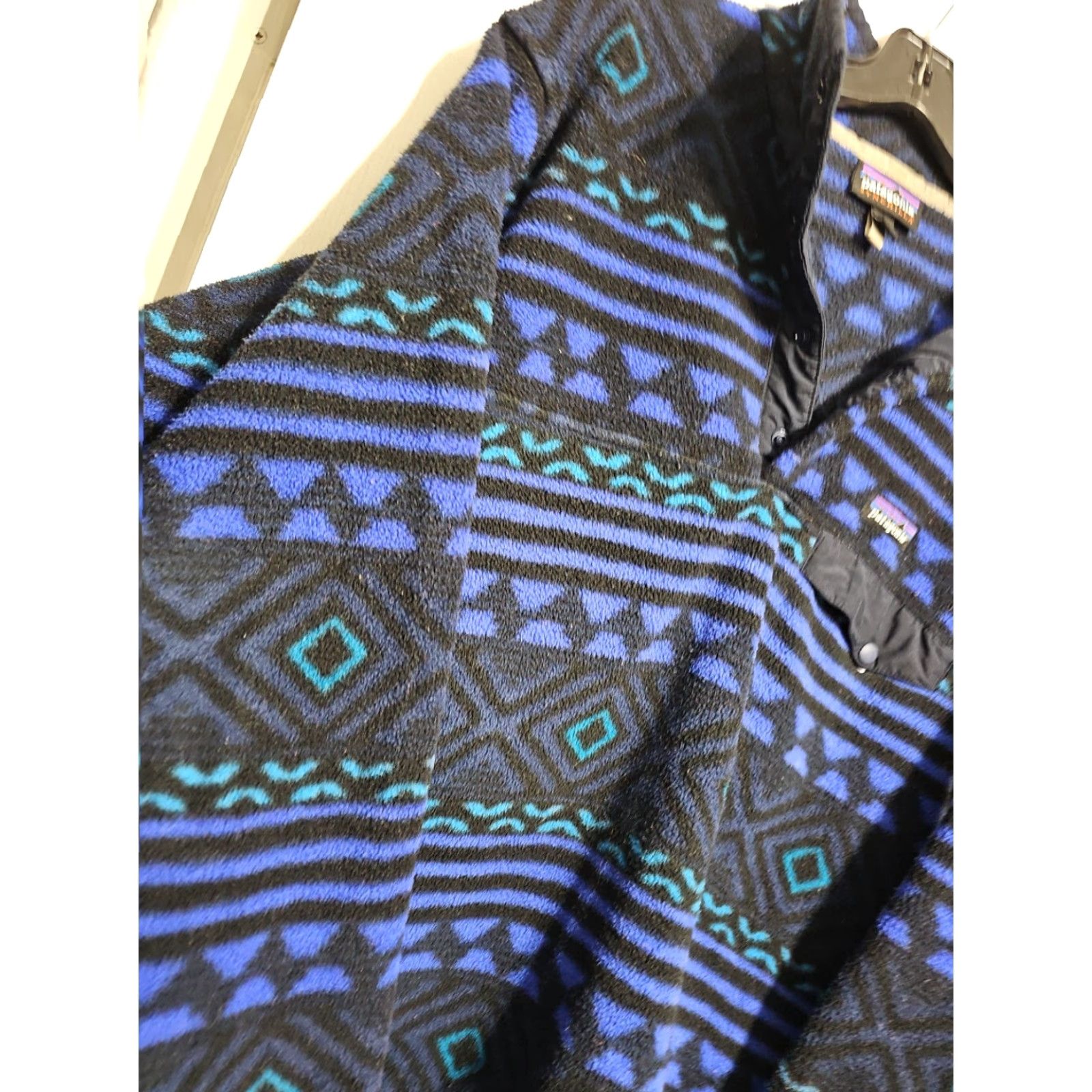 Patagonia Patagonia Pullover Fleece Synchilla Fall 2016 Aztec Print Blue S Mens Small Regular Hoodie Shirt Pullover Size US S / EU 44-46 / 1 - 4 Thumbnail