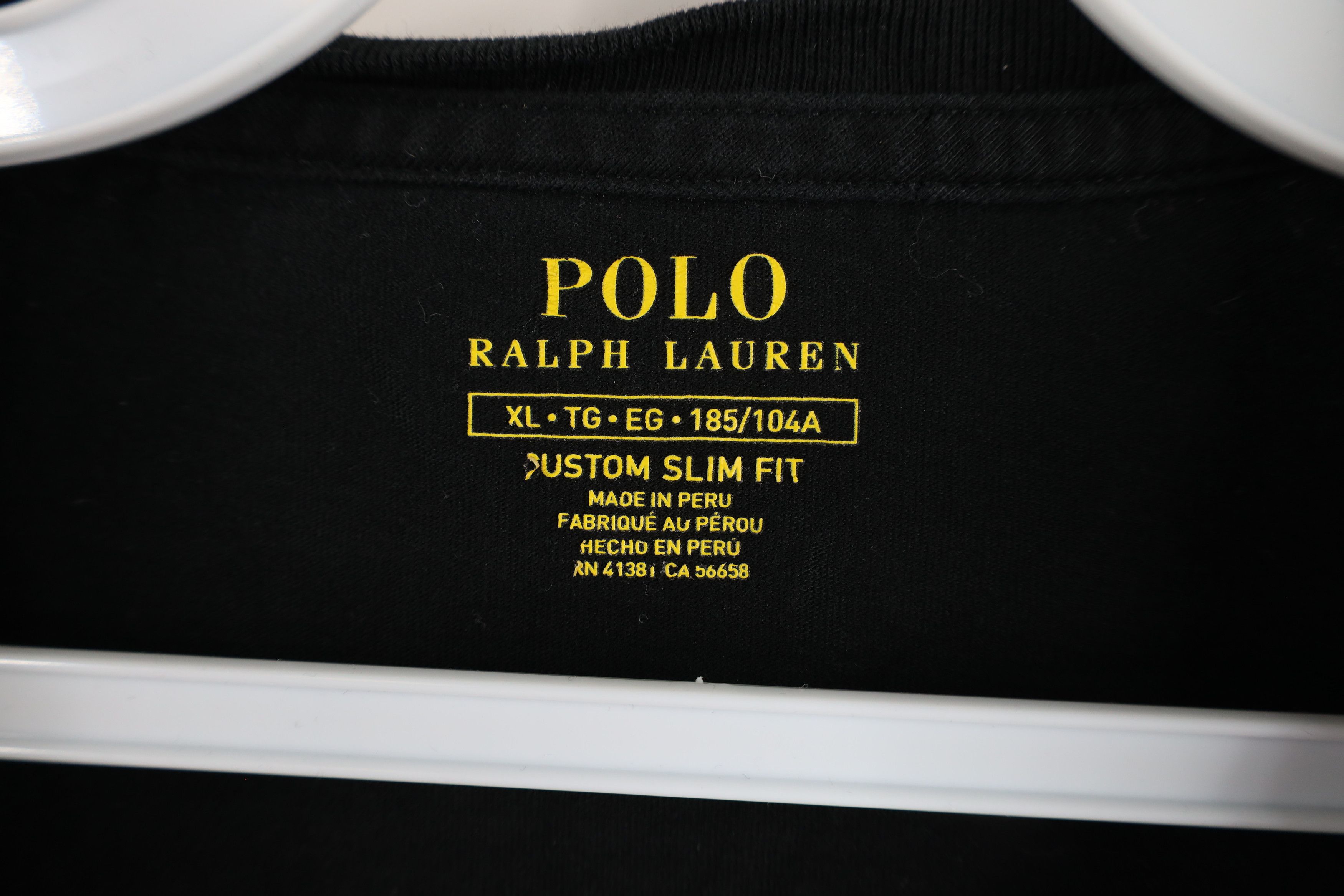 Ralph Lauren × Vintage Retro Ralph Lauren Fit Spell Out Big Pony Logo T-Shirt Black Size US XL / EU 56 / 4 - 7 Thumbnail