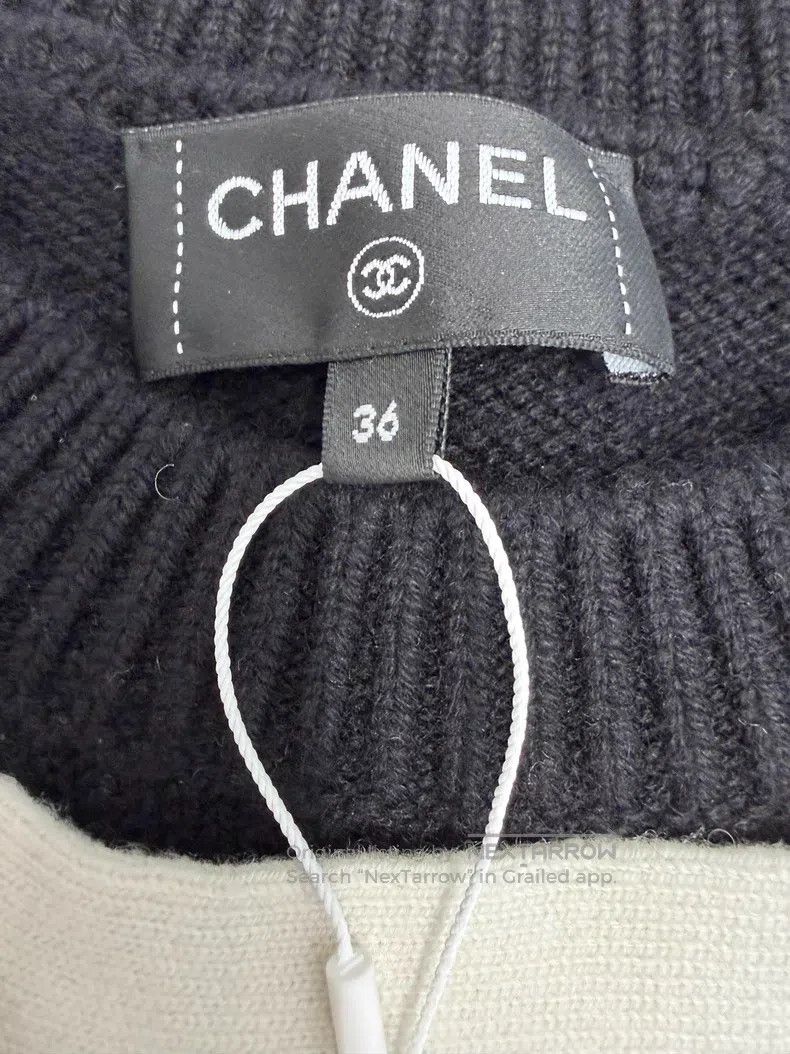 Chanel Chanel Black bow knitted sweater Size XS / US 0-2 / IT 36-38 - 4 Thumbnail