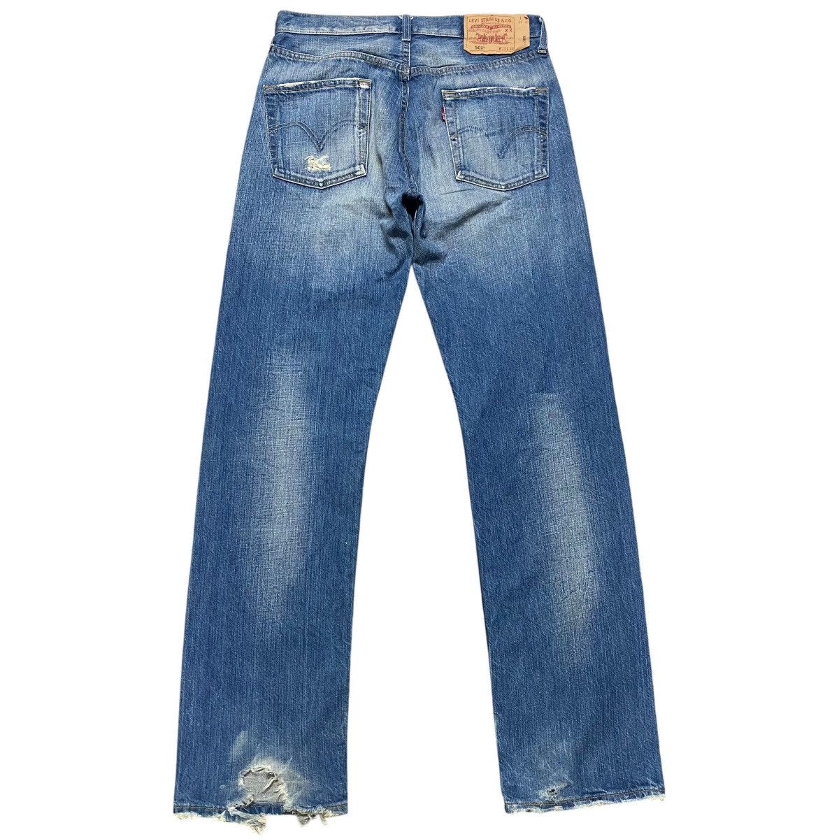 Levi's Vintage Levis 501 Thrashed Jeans Size US 31 - 2 Thumbnail