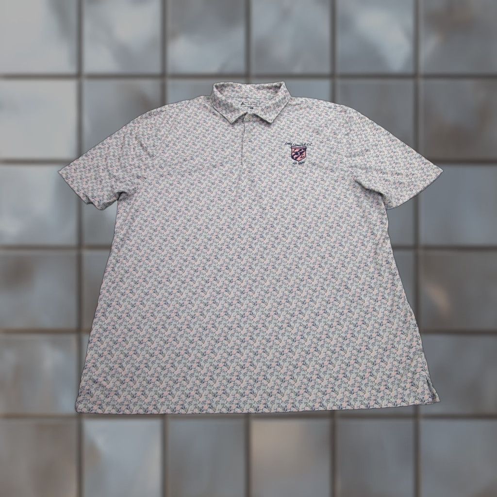 Vintage Bermuda Sands Polo Shirt Men XL Pink Floral Embroidered Golf Lake Limerick CC Size US XL / EU 56 / 4 - 1 Thumbnail