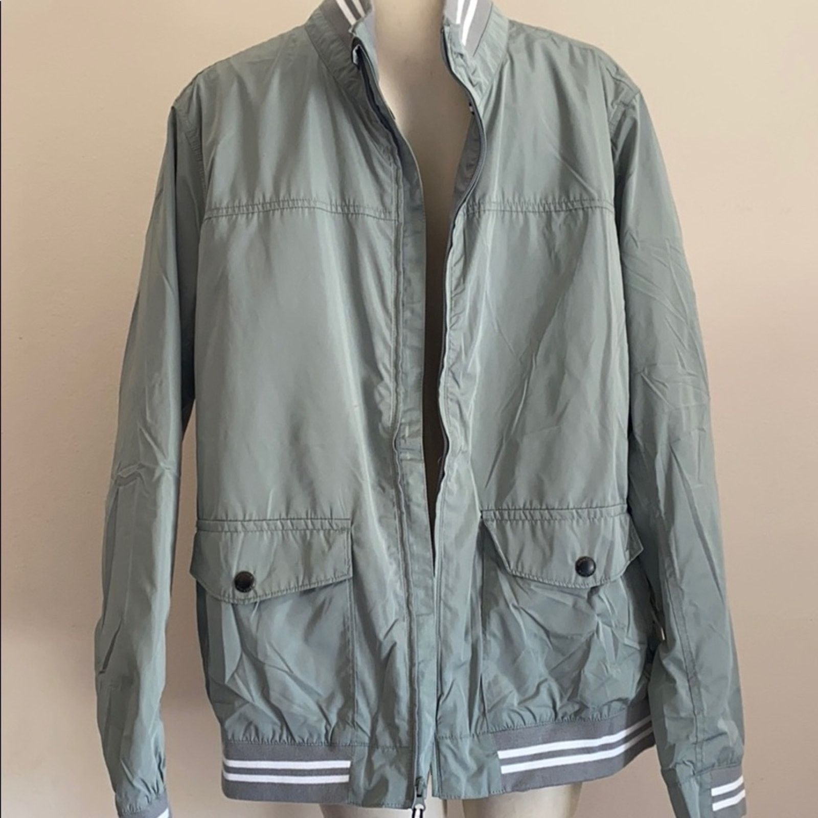 Nautica Gray men’s jacket Light bomber NWT $129 Large Size US L / EU 52-54 / 3 - 1 Thumbnail