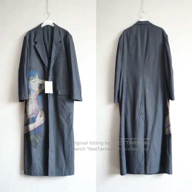Yohji Yamamoto Yohji Yamamoto Portrait printed denim duster Size US XL / EU 56 / 4 - 2 Thumbnail