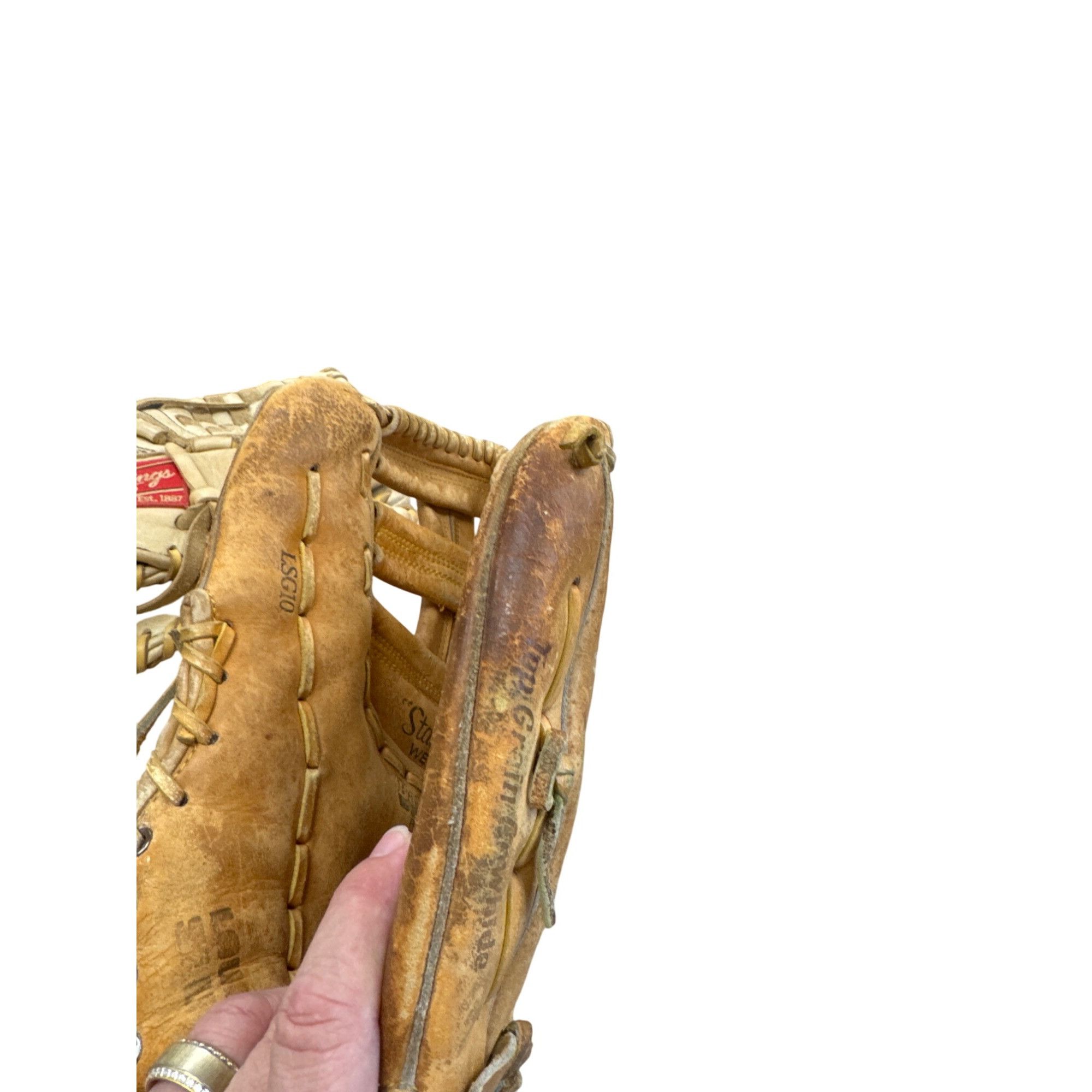Louisville Slugger Louisville Slugger LSG10 Mens Brown Leather Right Throw Base Size ONE SIZE - 7 Thumbnail
