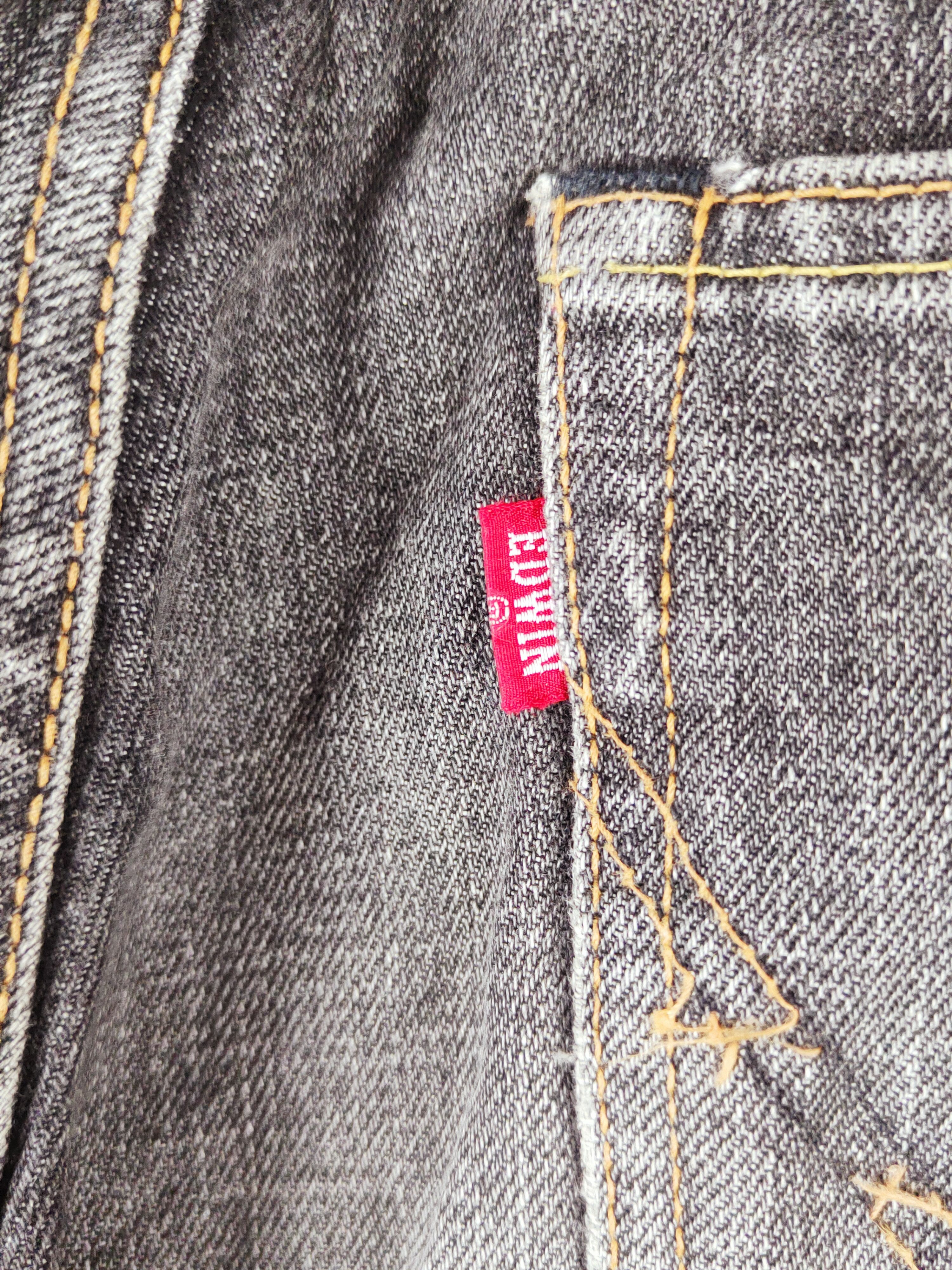 Edwin Edwin Black Distressed Ripped Jeans #S2682 Size US 34 / EU 50 - 9 Thumbnail