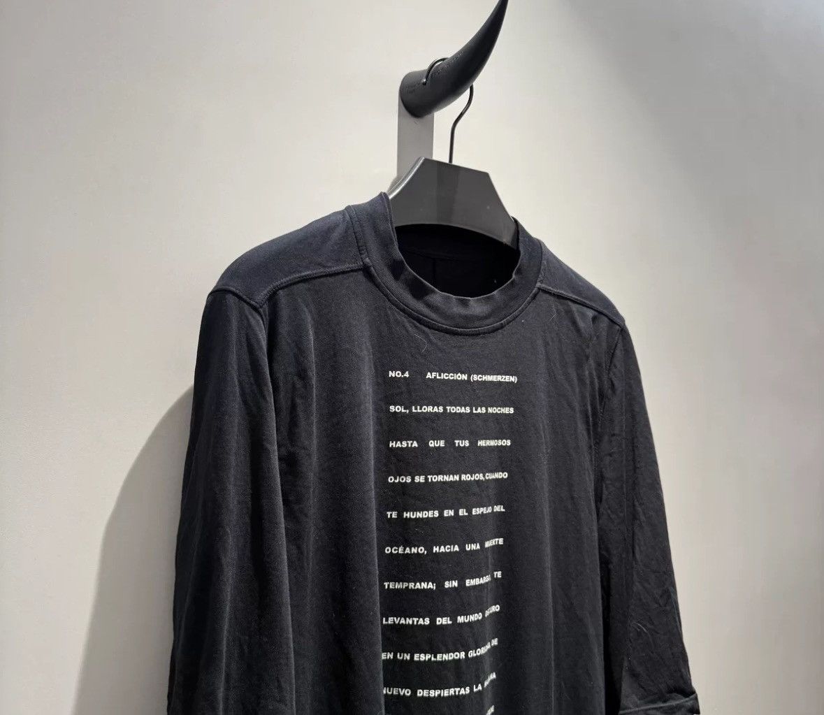 Rick Owens Rick owens drkshdw double line slogan long sleeved shirt Size US XS / EU 42 / 0 - 3 Thumbnail