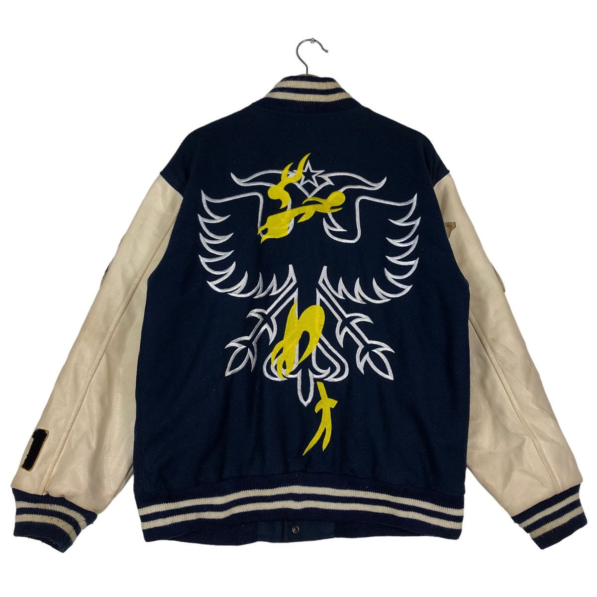 Japanese Brand 🔥90’s Vintage Varsity Jacket Leather Handling Bong Japan Size US L / EU 52-54 / 3 - 9 Thumbnail