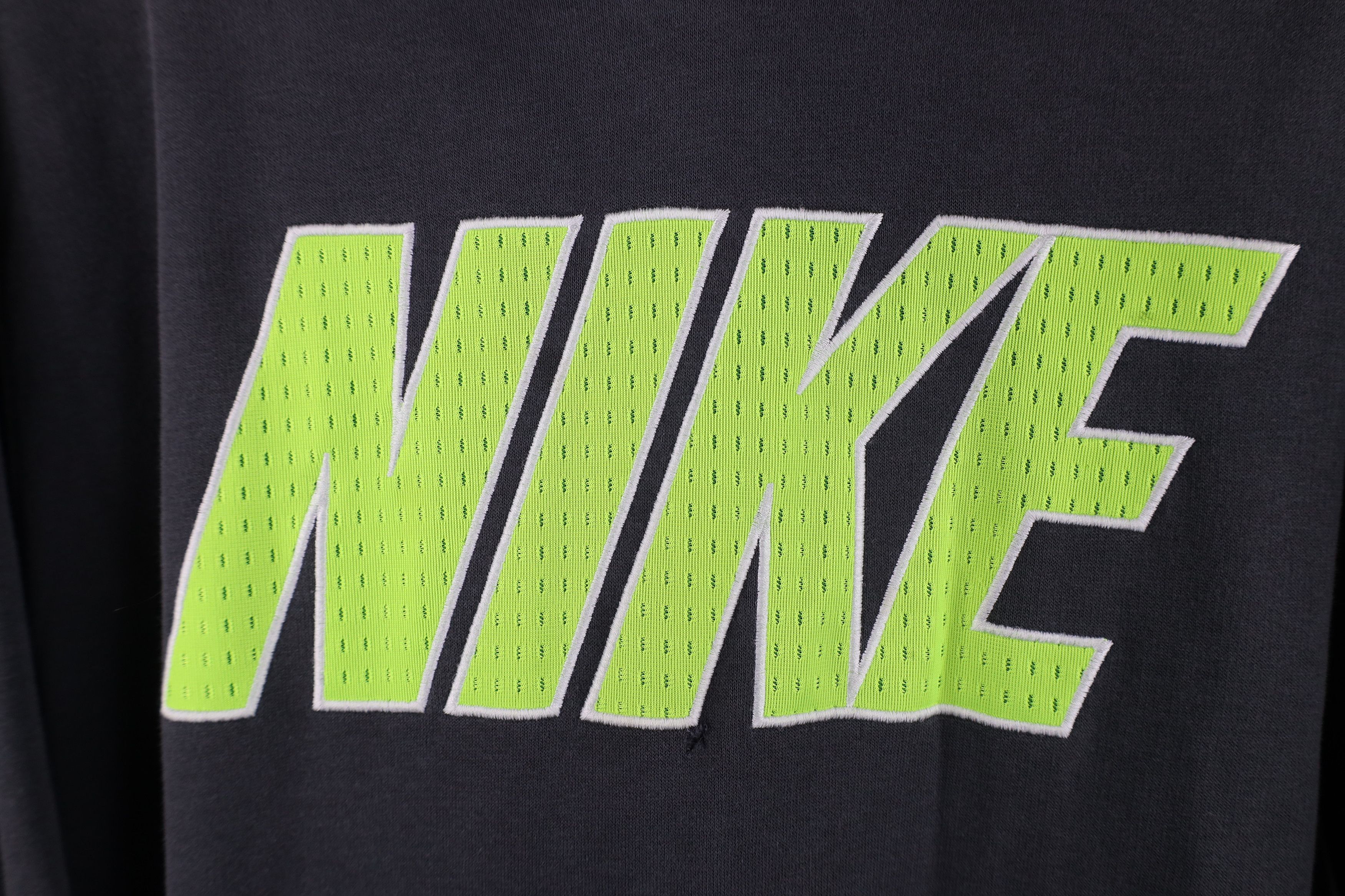Nike Vintage Nike Spell Out Block Letter Hoodie Sweatshirt Gray Size US XL / EU 56 / 4 - 4 Thumbnail