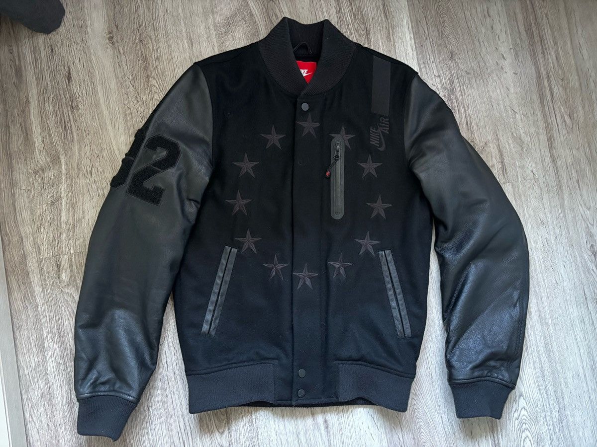 Nike NIKE Destroyer Leather & Wool Varsity Jacket 802644-010 Size US S / EU 44-46 / 1 - 1 Thumbnail