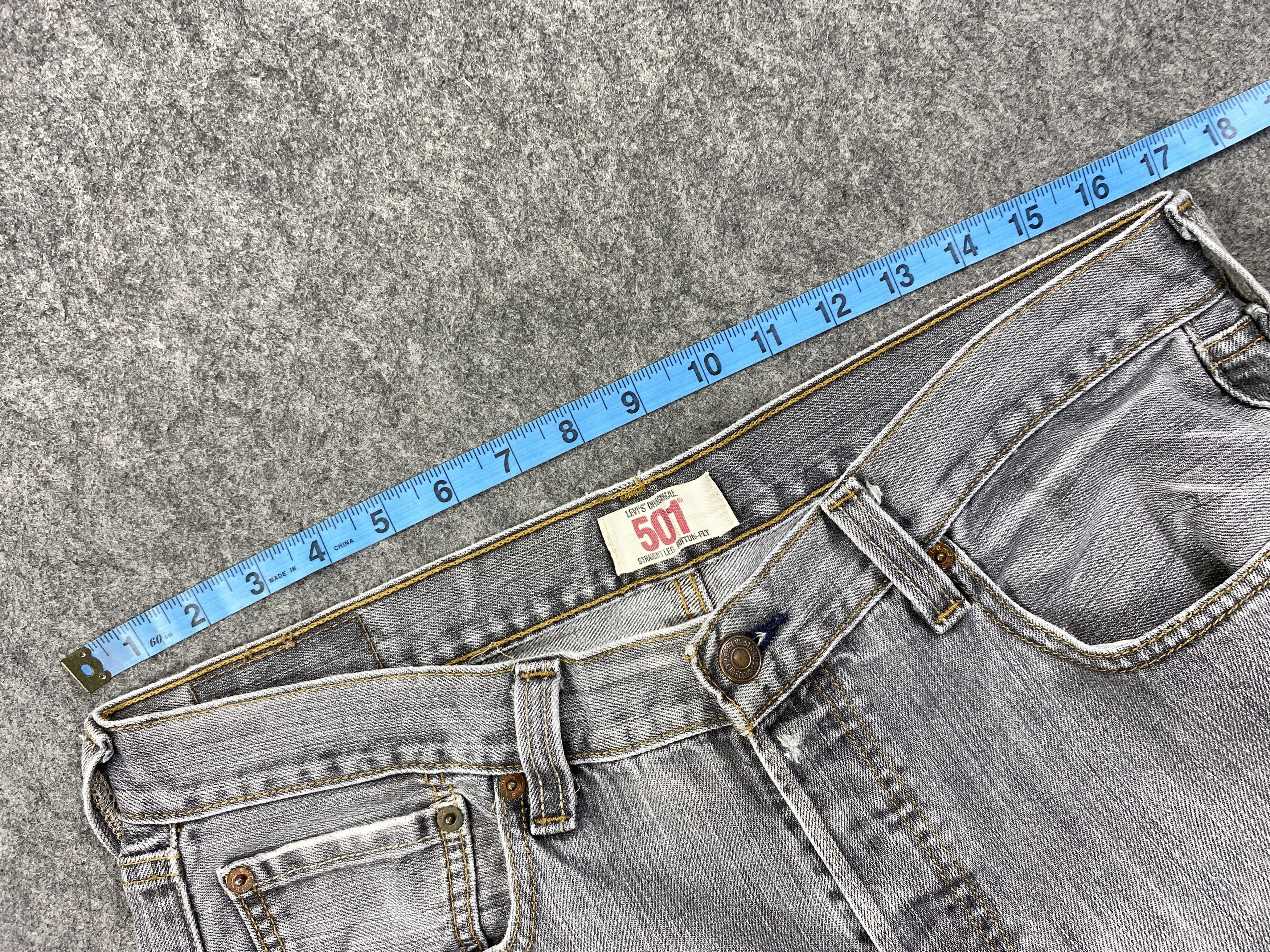 Japanese Brand Light Grey Vintage Levi's 501 Jeans 34x29.5 Denim -JN1659 Size US 34 / EU 50 - 5 Thumbnail