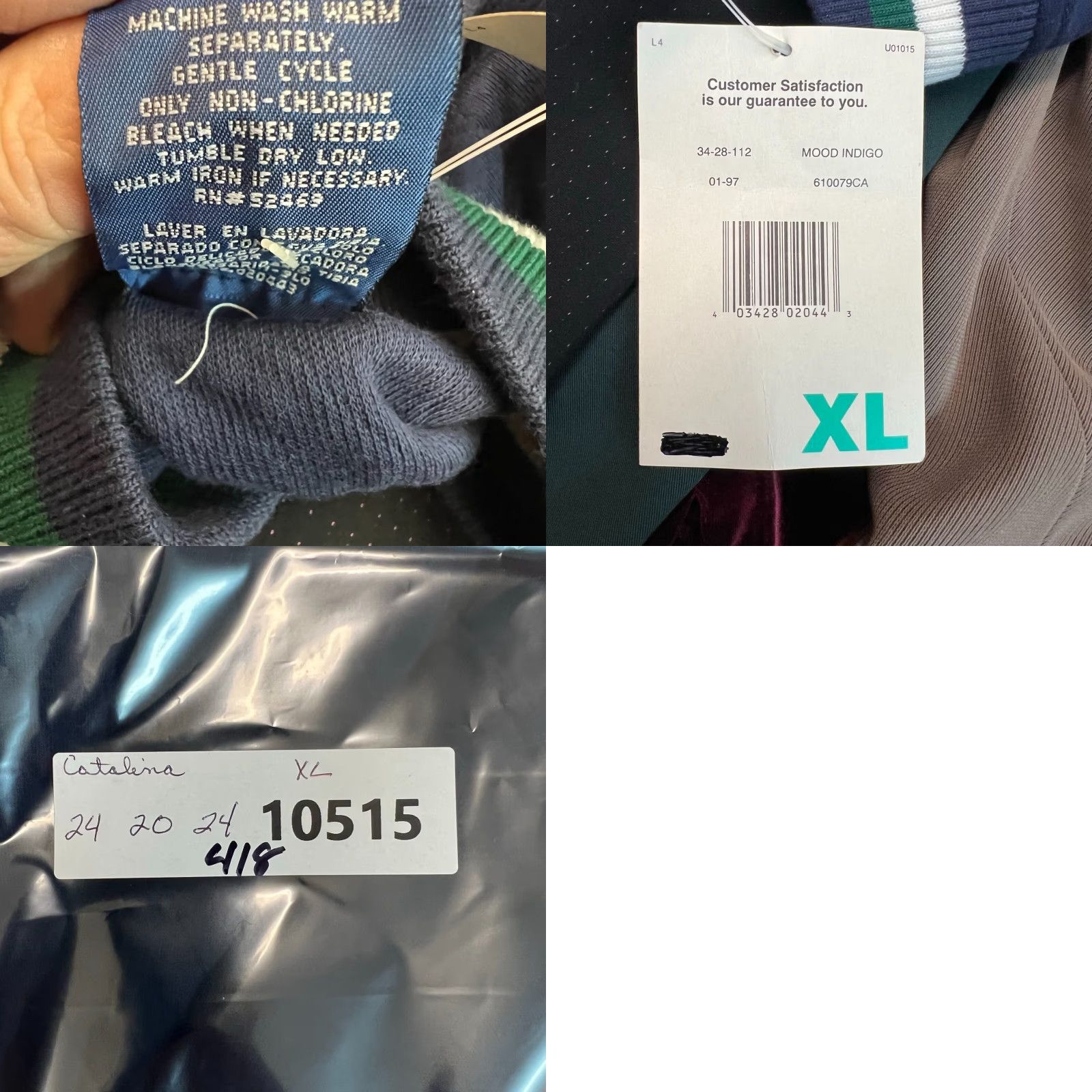 Catalina Catalina Brand Catalina Quilted Full Zip Golf Jacket Women Size XL Blue Knit Trim Size XL / US 12-14 / IT 48-50 - 8 Thumbnail