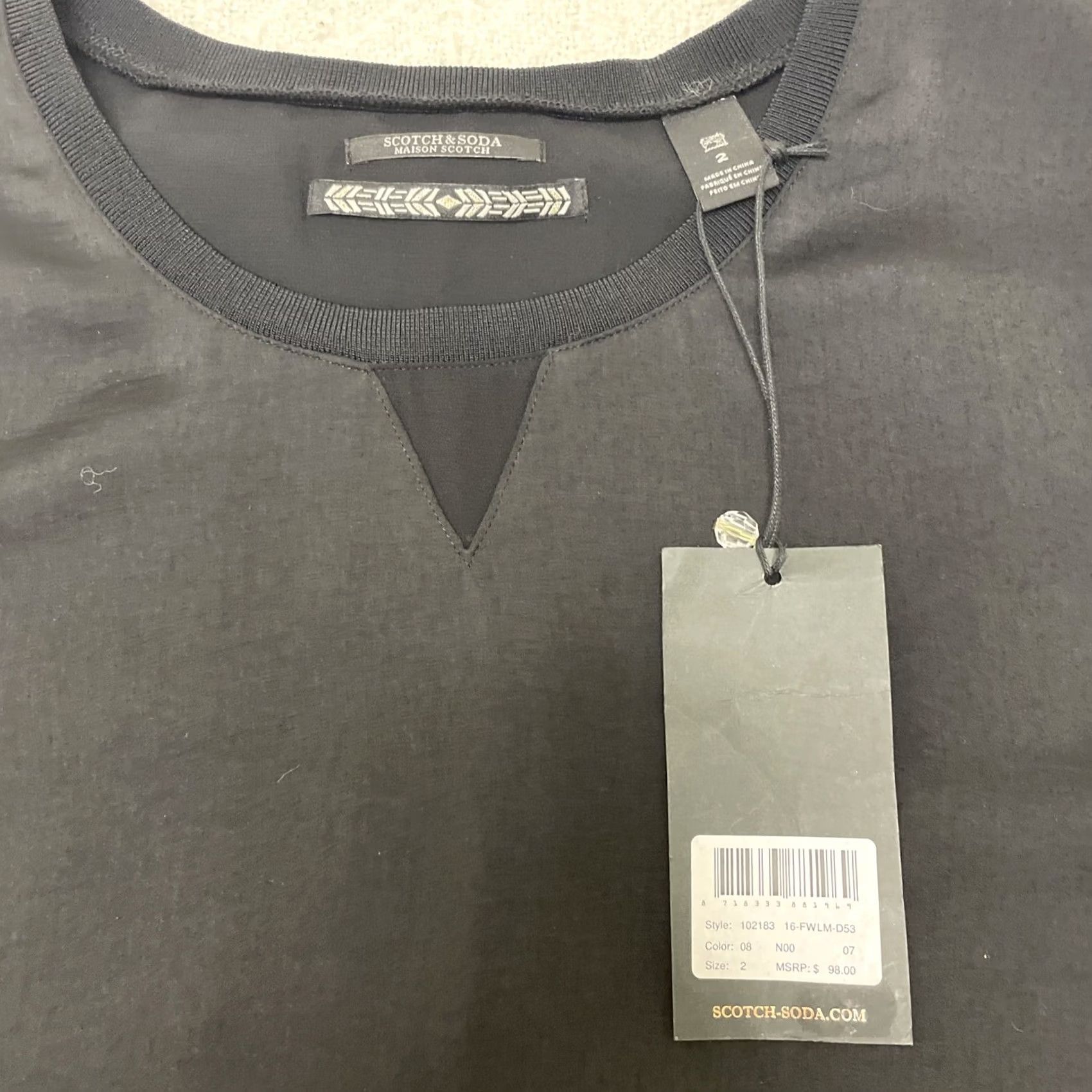 Scotch & Soda NWT Scotch & Soda Maison Scotch Black Tank Top Sheer Panel Layered Sz L (Size L) Womens Tank Top Black Sheer 98$ Size L / US 10 / IT 46 - 3 Thumbnail