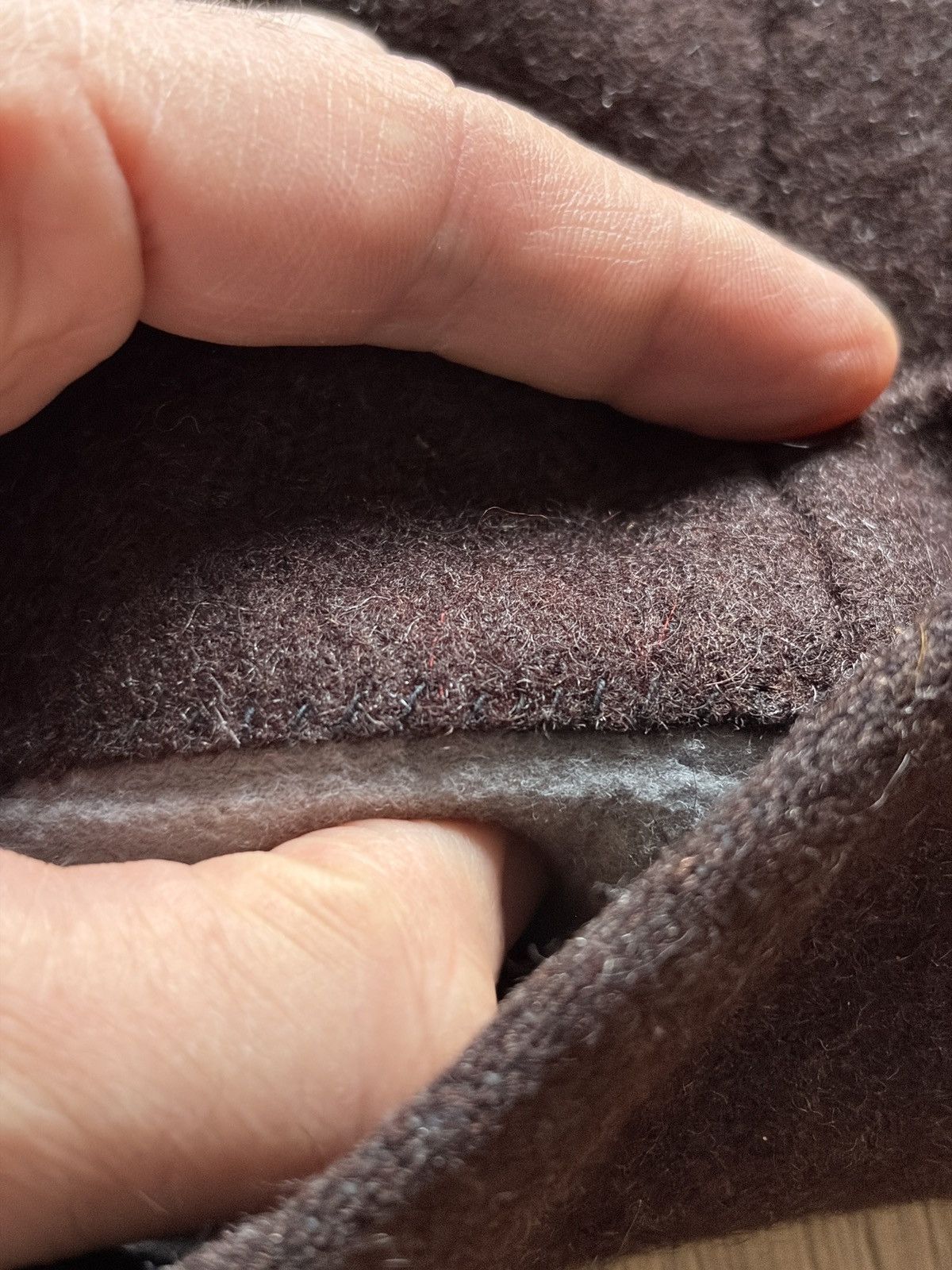 Vintage 40-50's Heavy Brown Wool Cotton Lined European Work Pants Size US 36 / EU 52 - 13 Thumbnail