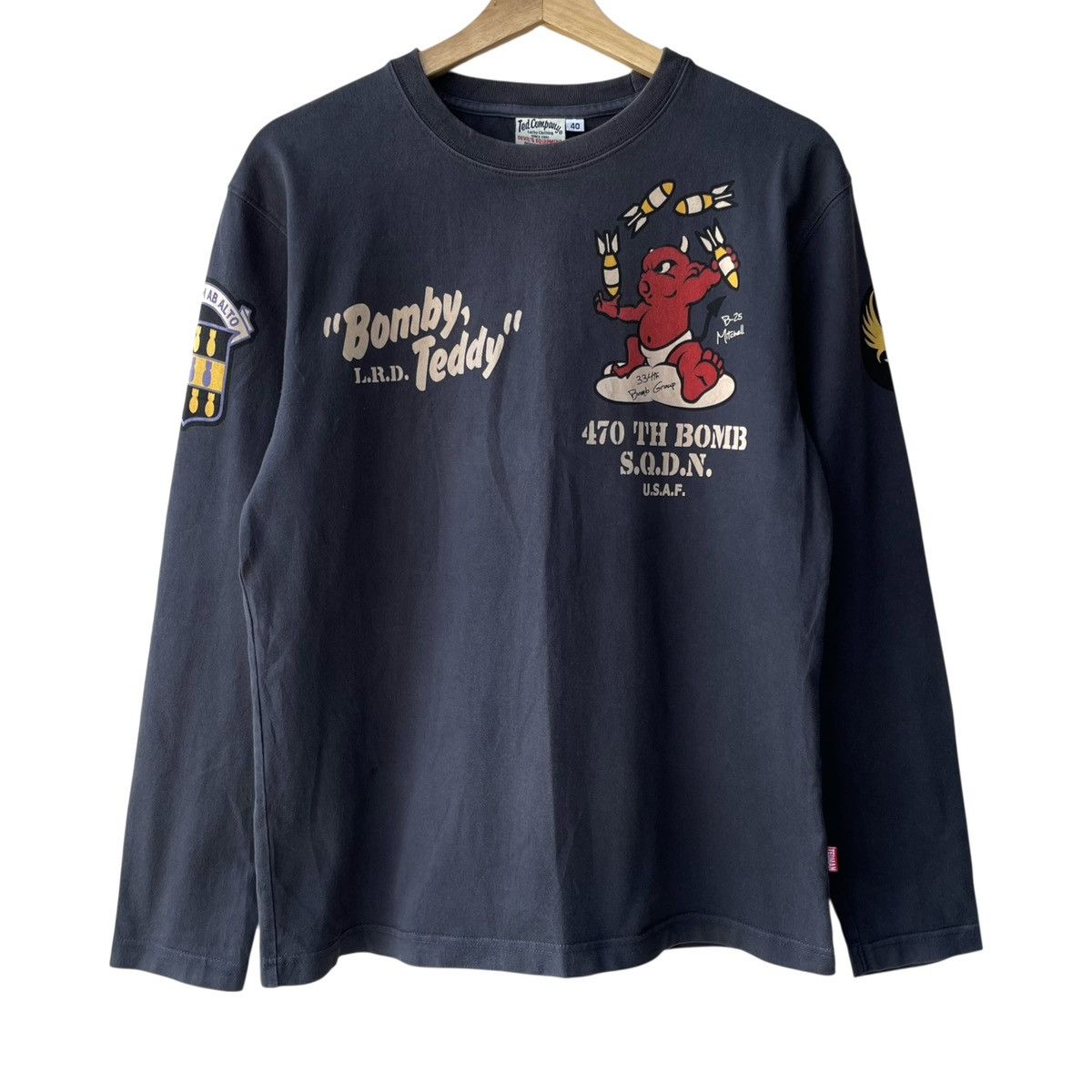 Tedman Tedman Company Japan Lucky Devil USAF Long Sleeve Tee Size US L / EU 52-54 / 3 - 2 Thumbnail