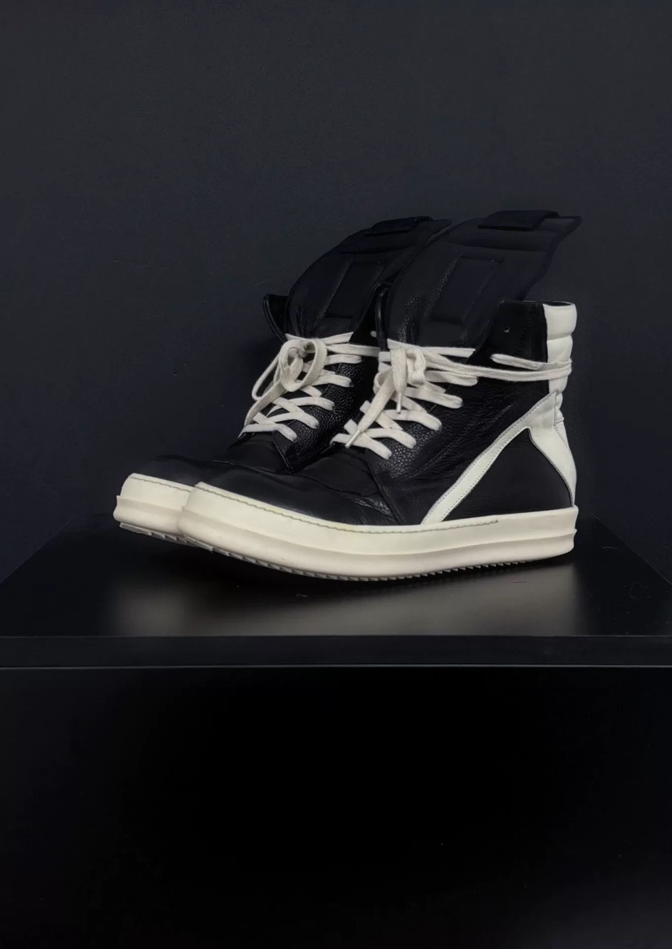 Rick Owens Rick Owens Leather Hitop Sneakers 6.5 Men Size US 6.5 / EU 39-40 - 1 Thumbnail
