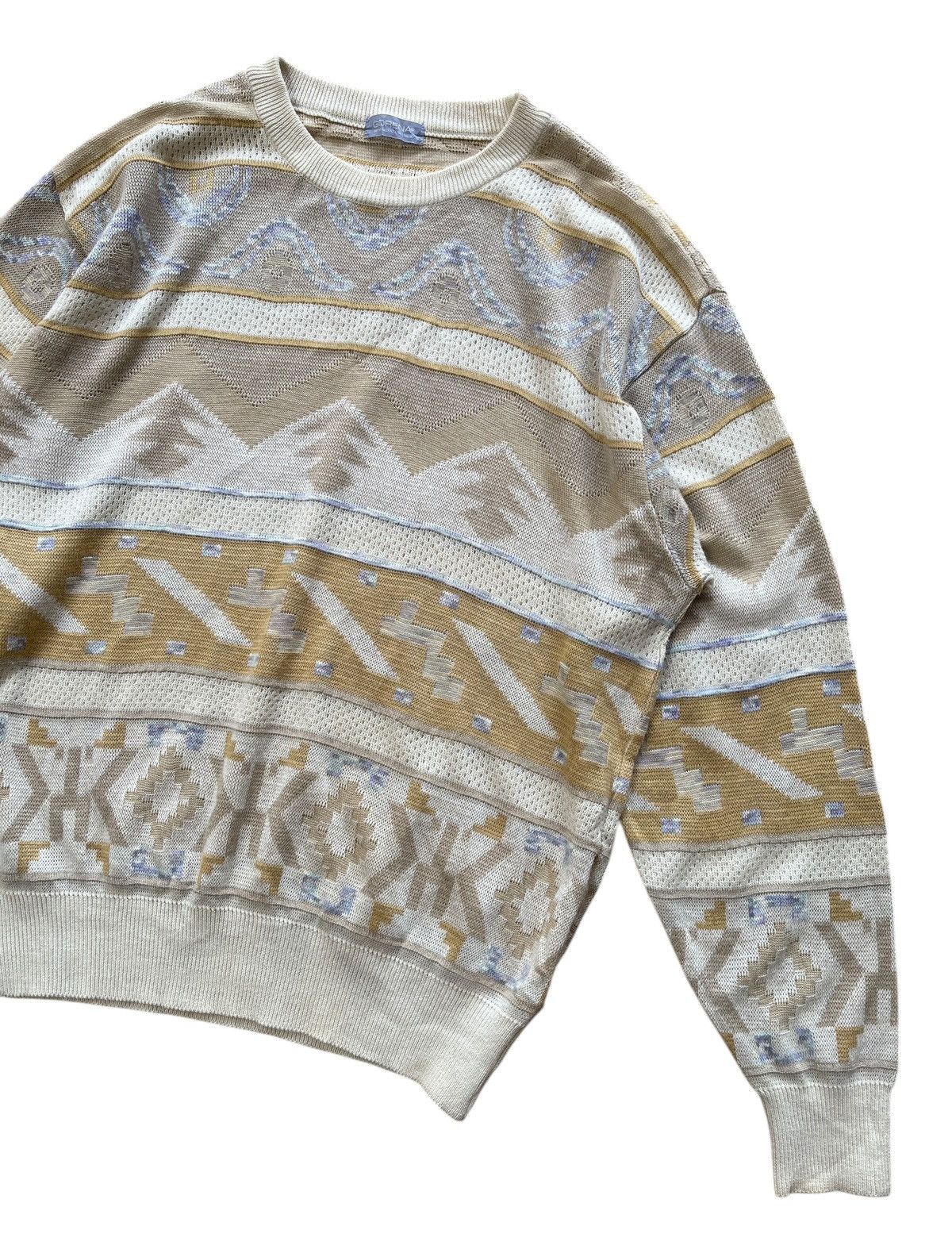 Japanese Brand Vintage Geometric Jumper Knit Sweater Size US L / EU 52-54 / 3 - 4 Thumbnail