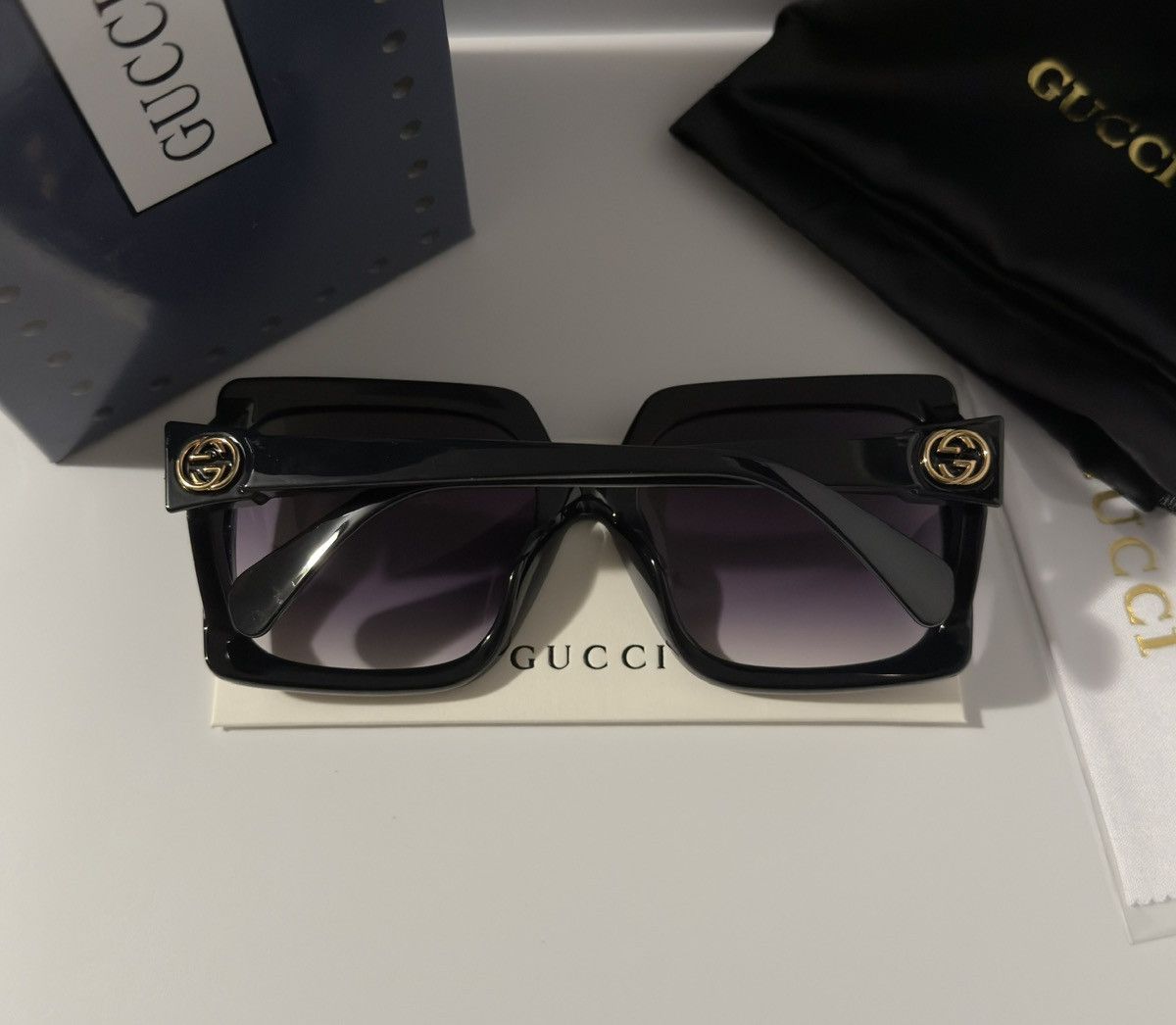 Gucci Gucci GG0876SA Oversized Square Sunglasses Black Size ONE SIZE - 3 Thumbnail