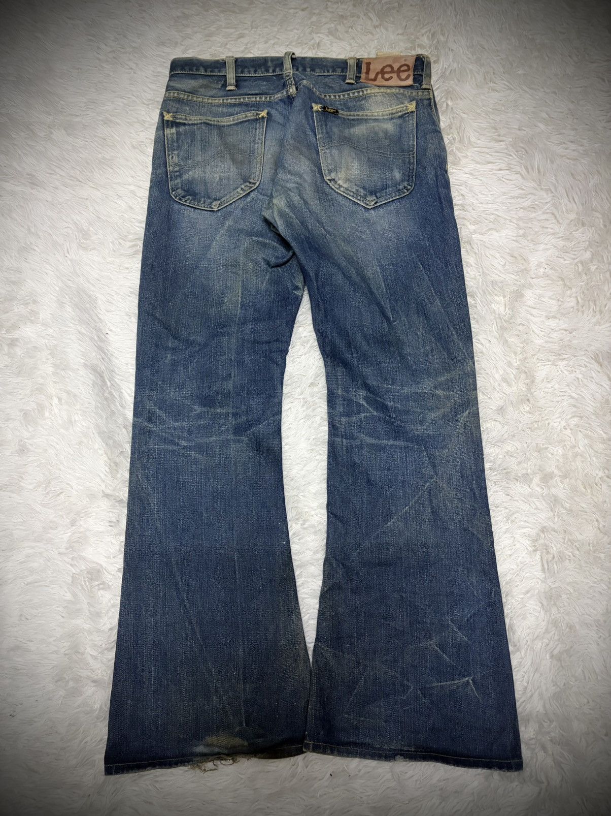 Le Grande Bleu (L.G.B.) Rare Lee leopard mudwash flared jeans Size US 31 - 7 Thumbnail