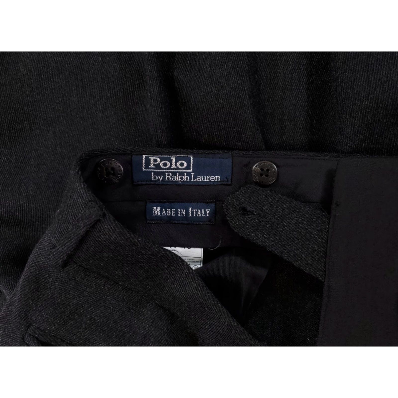 Polo Ralph Lauren VTG Polo Ralph Lauren Wool Black Pants Pleated Mens 40 36x30 Cuffed Dress Pants Italy Black Mens Wool Pants Size US M / EU 48-50 / 2 - 2 Thumbnail