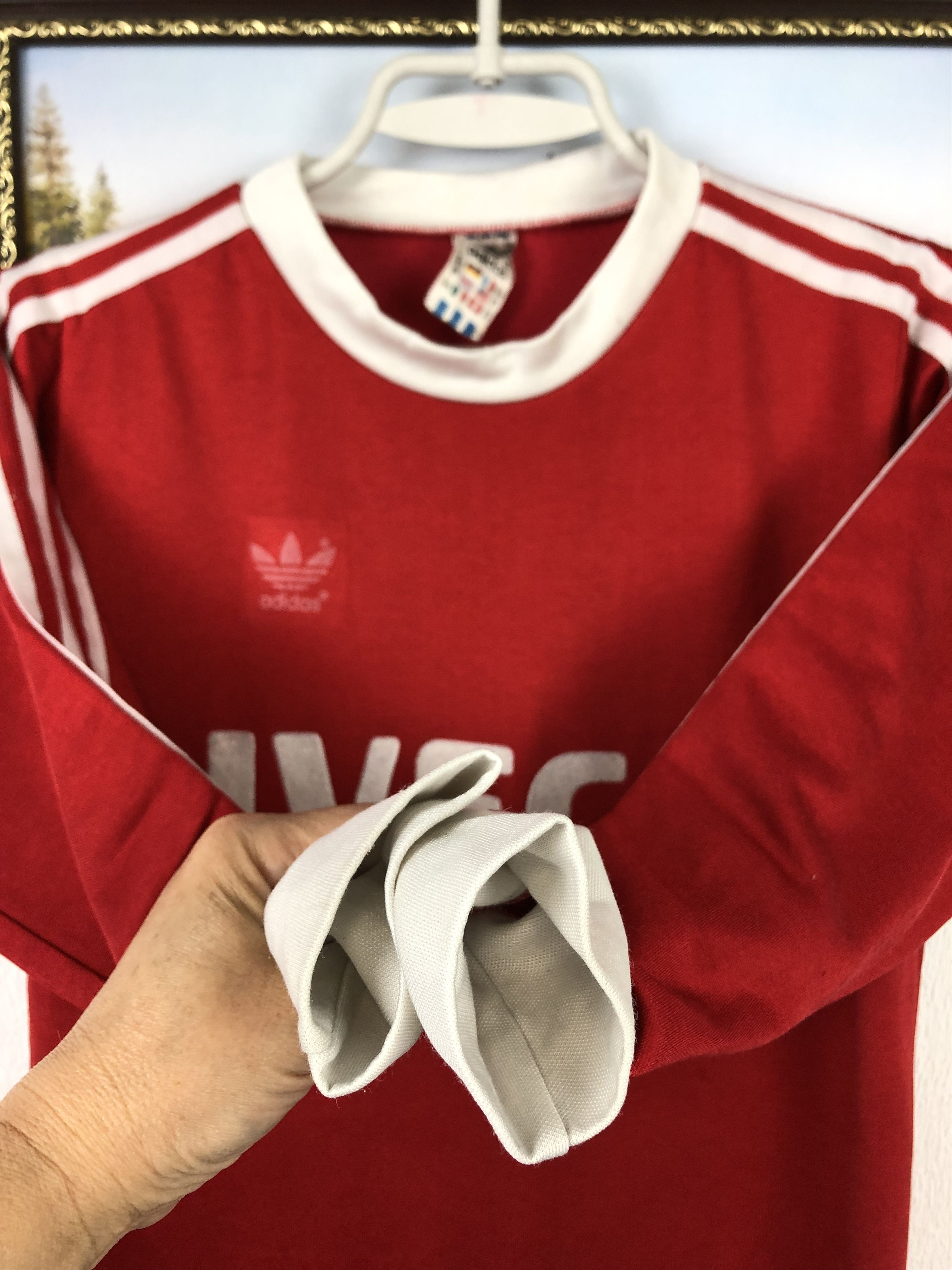 Adidas Bayern Munich football shirt 1982 #11 Long Sleeve Jersey Size US XXS / EU 40 - 6 Thumbnail