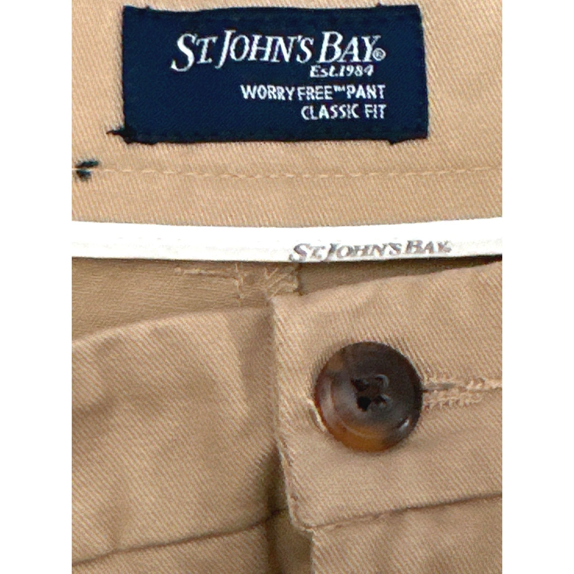 St. Johns Bay St. Johns Bay Mens Classic Fit Pleated Worry Free Pant Briti Size US 42 / EU 58 - 4 Thumbnail